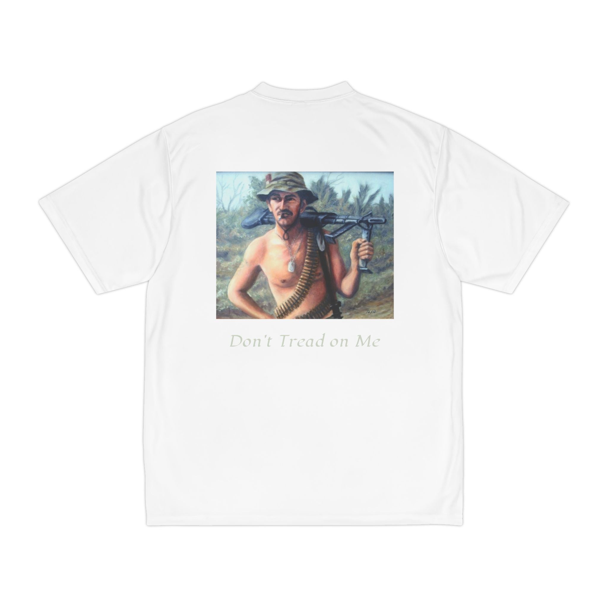 Men's Graphic Performance T-Shirt: 'Never Forget', 'Don't Tread on Me' Painted by Studio Blitz