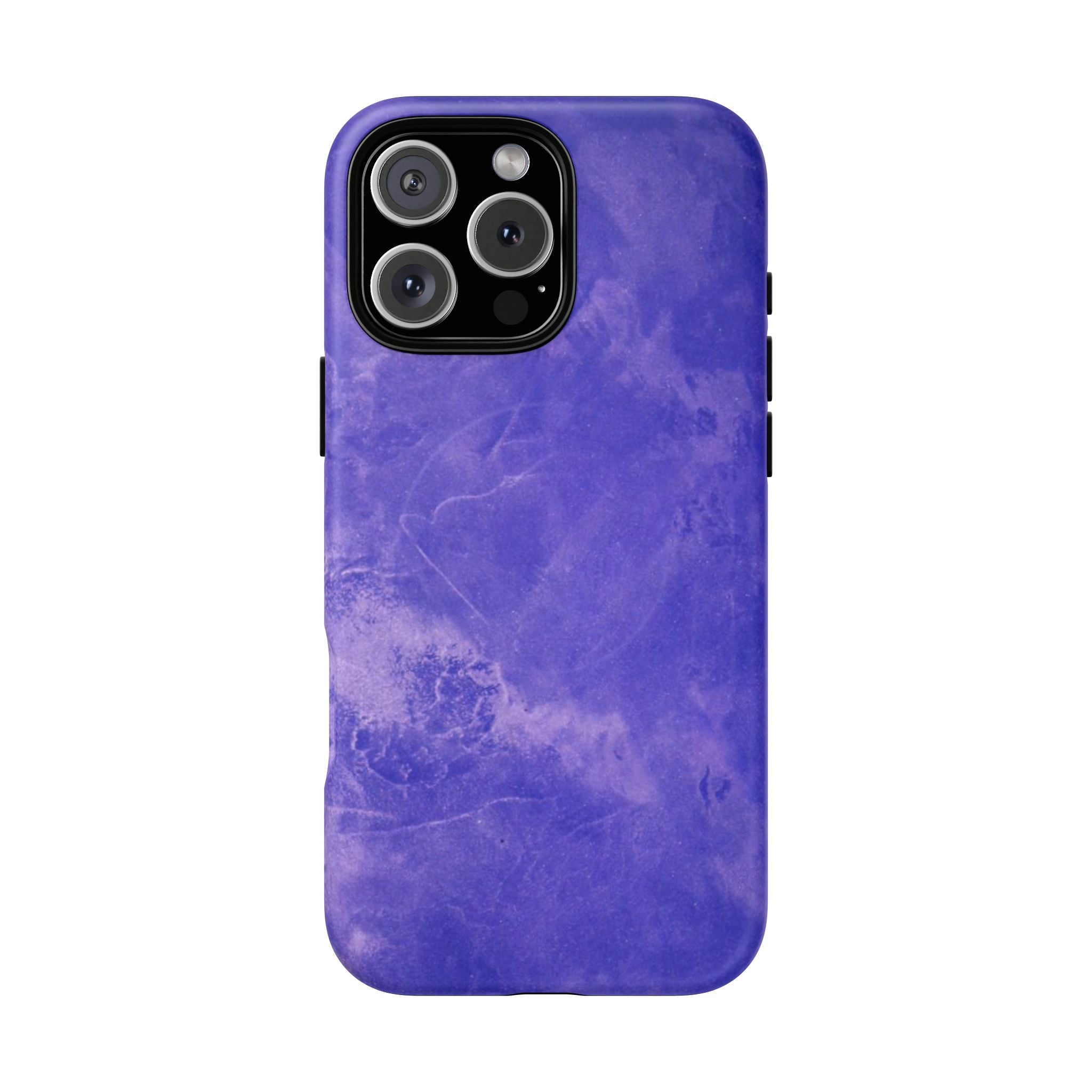 Magnetic iphone case in Blue abstract design with dual layers for toughness and  compatible with MagSafe Accessories