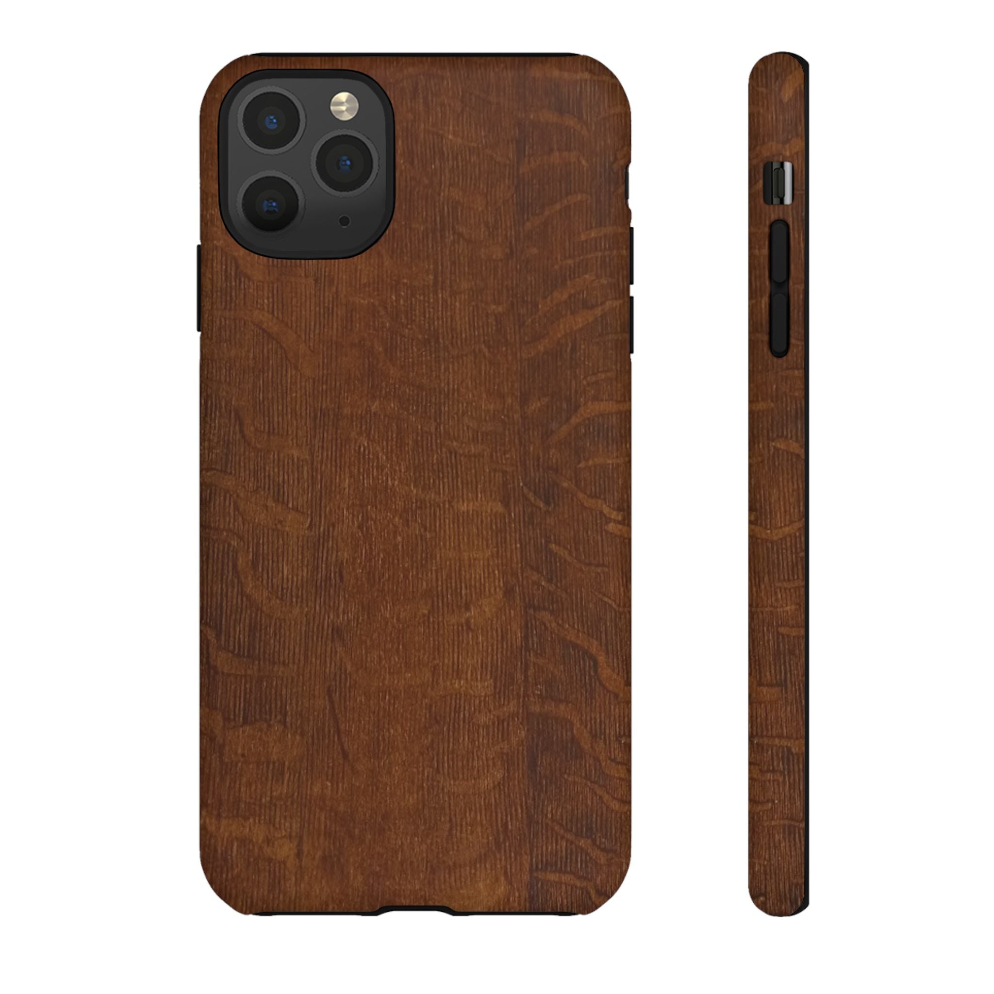 Phone case with 3D Wrap Unique Wood Grain Design - Tough and Durable in Glossy or Matte finish
