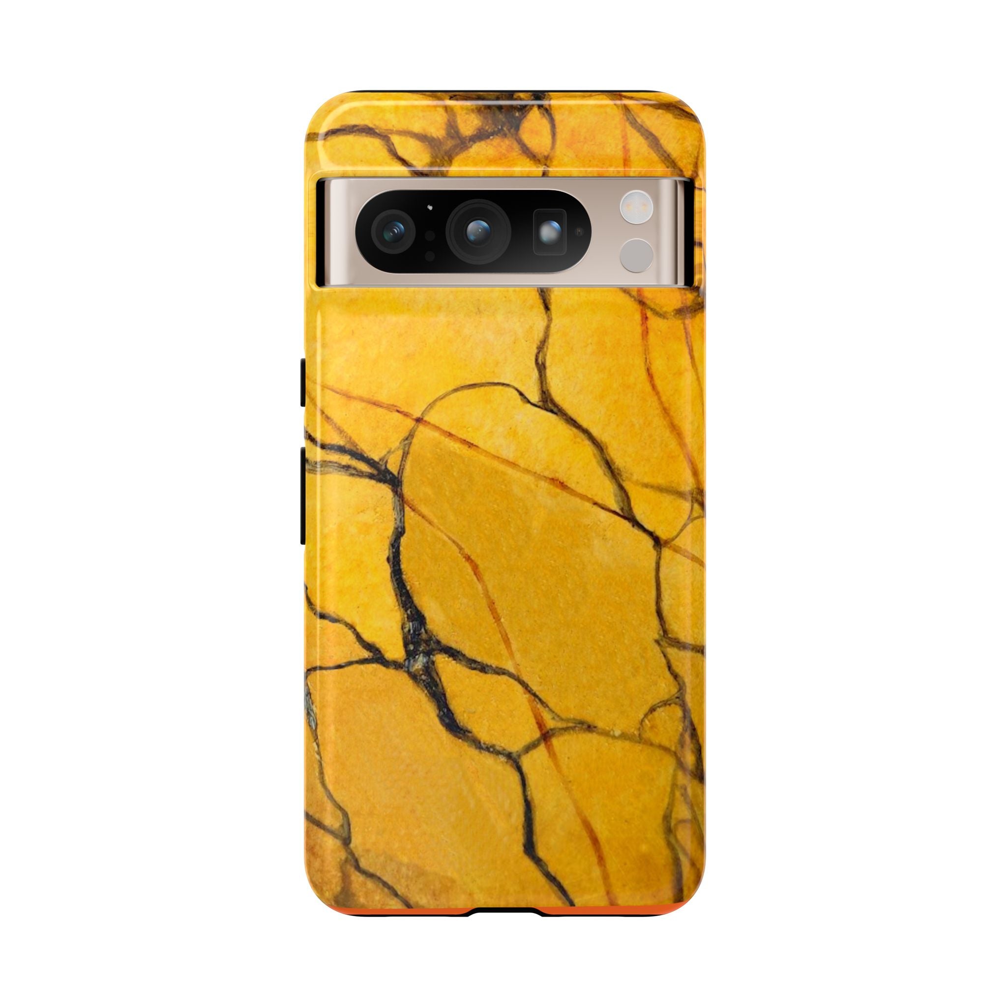  phone case in eye catching gold marble design in glossy or matte finish with silicone lining and hard shell for impact and UV resistance