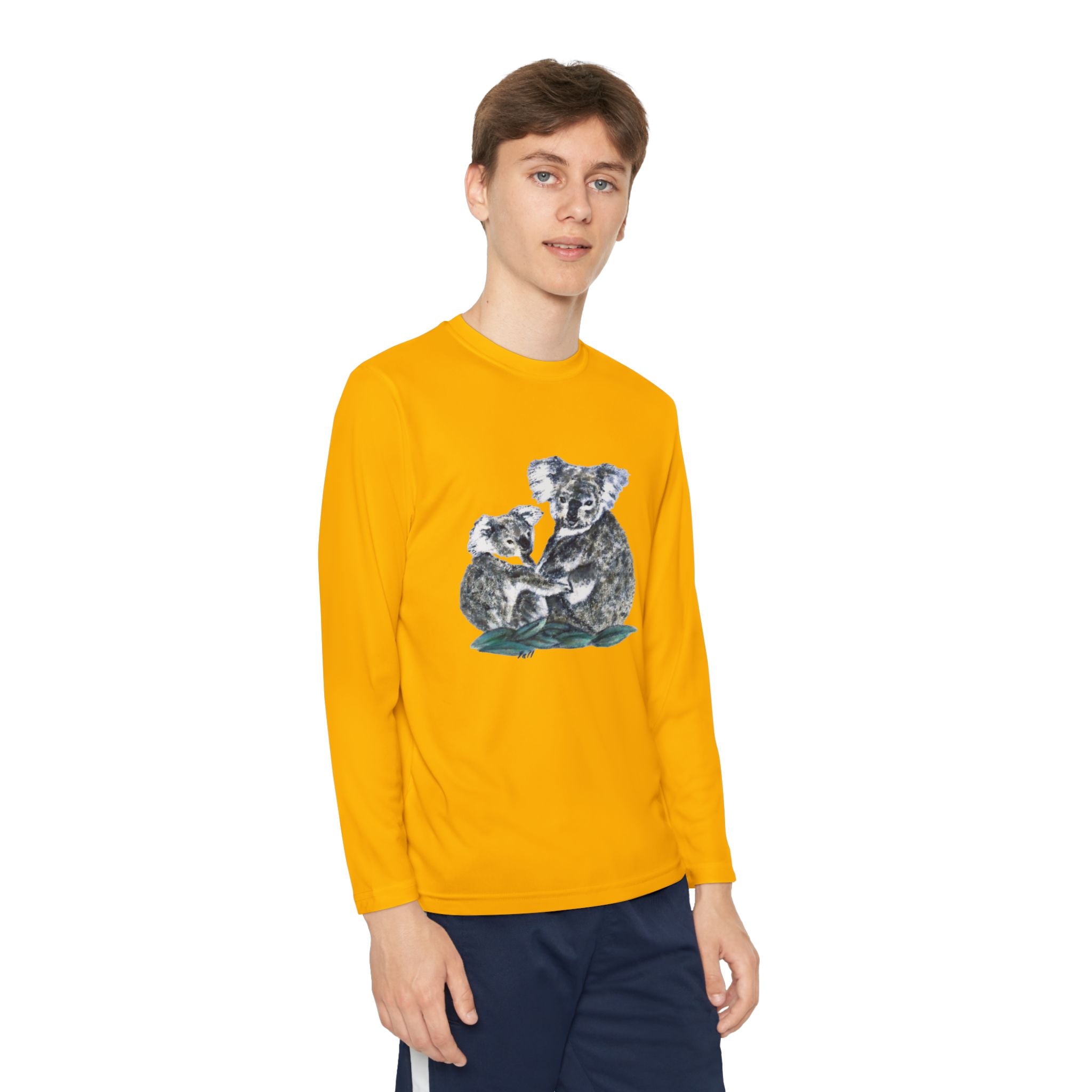 Youth Long Sleeve Tee Koala and Turtle Design