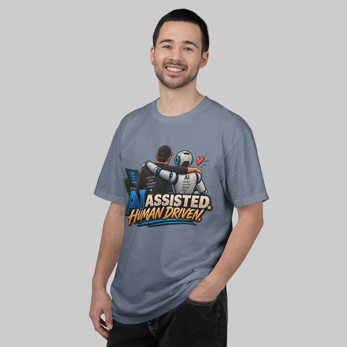 AI Assisted Human Driven Graphic T-Shirt