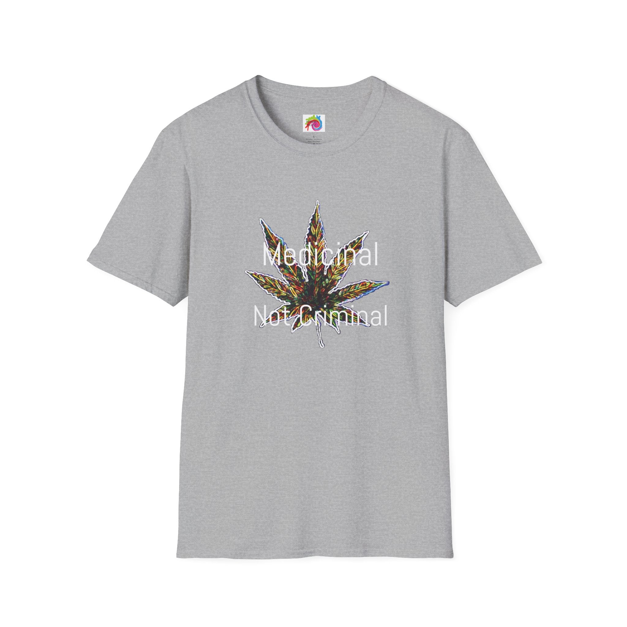Unisex Colorful Cannabis T-Shirt designed by Studio Blitz