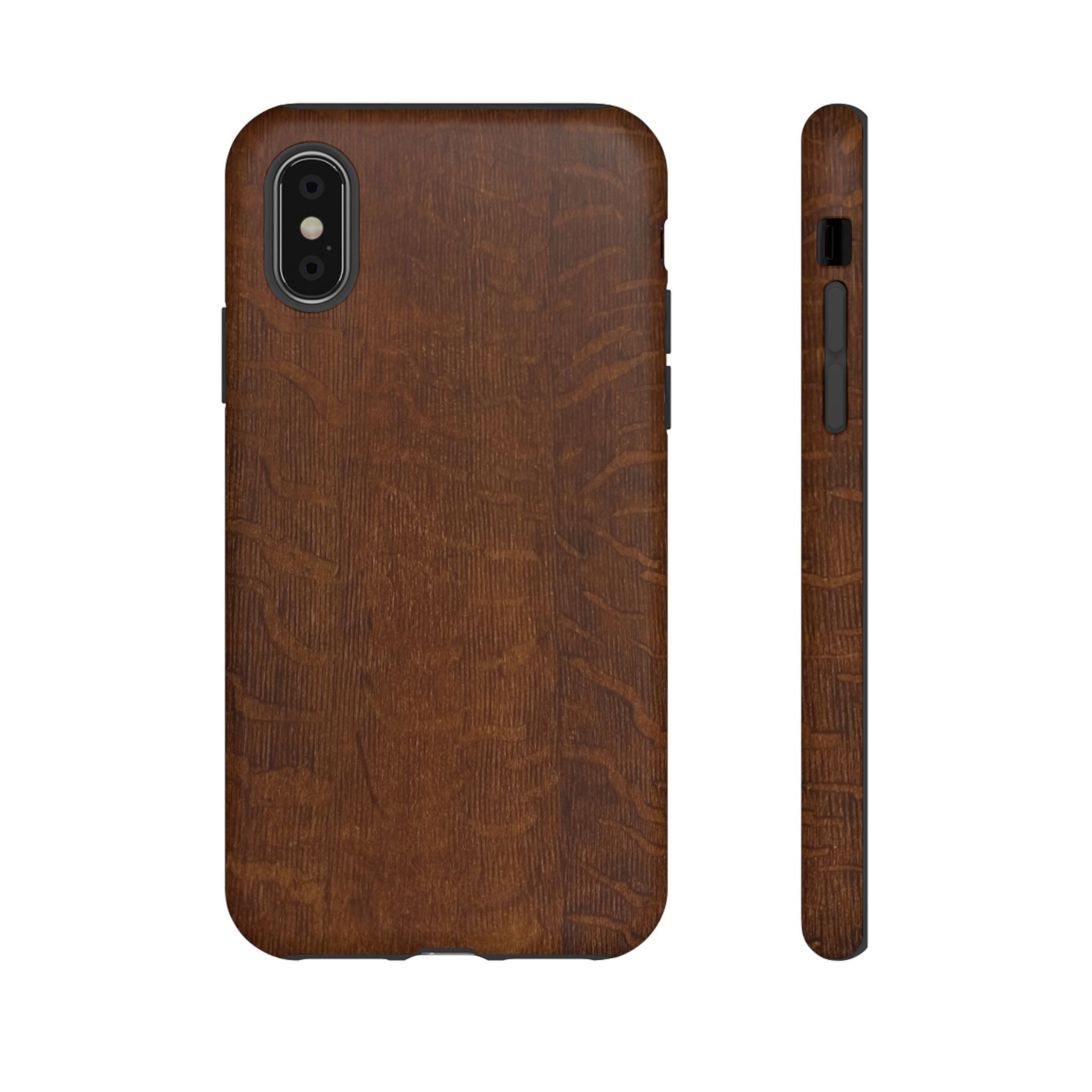 Phone case with 3D Wrap Unique Wood Grain Design - Tough and Durable in Glossy or Matte finish