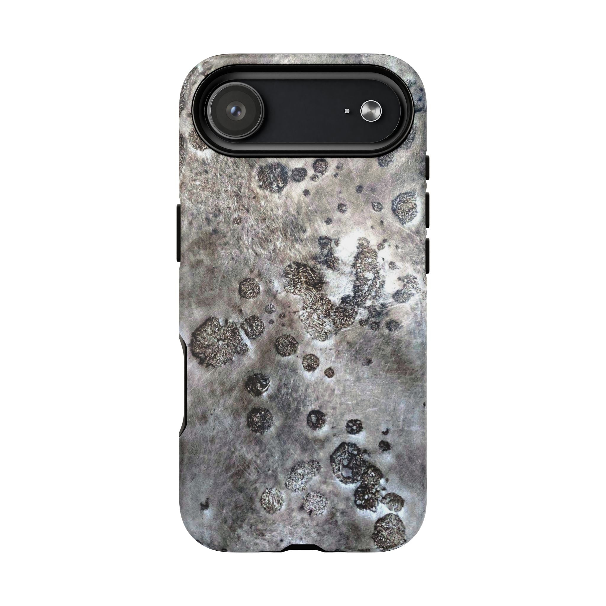 Magnetic iphone case with a Lunar Moon Rock Design is as tough as it looks with 2 layer shell compatible with MagSafe Accessories