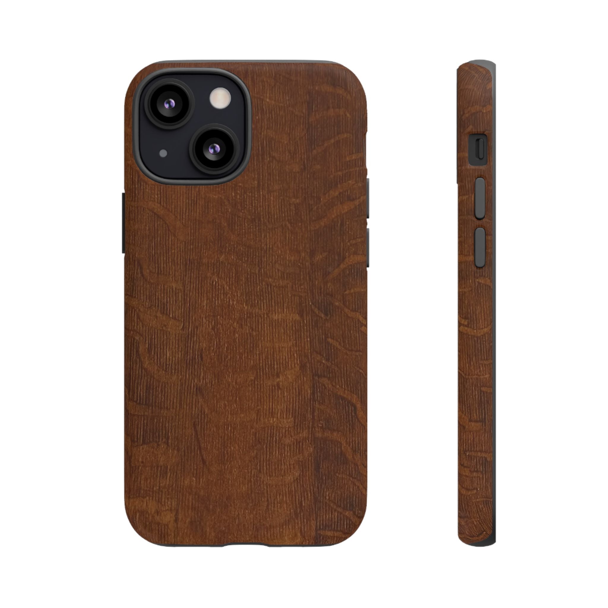 Phone case with 3D Wrap Unique Wood Grain Design - Tough and Durable in Glossy or Matte finish