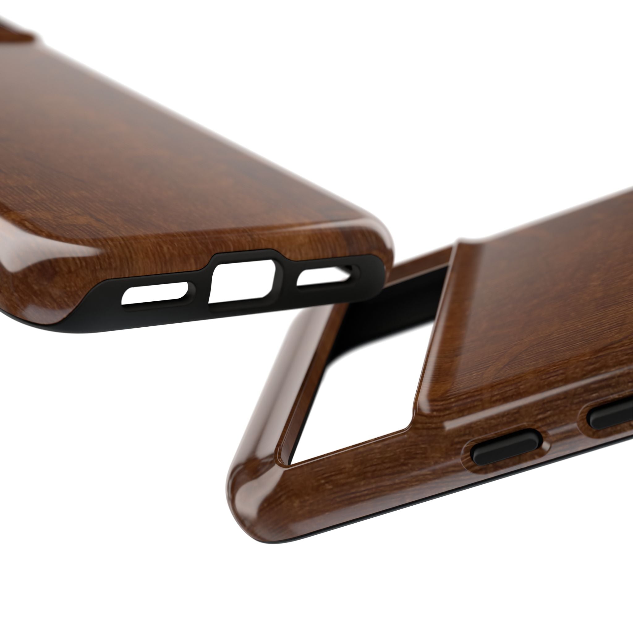 Phone case with 3D Wrap Unique Wood Grain Design - Tough and Durable in Glossy or Matte finish