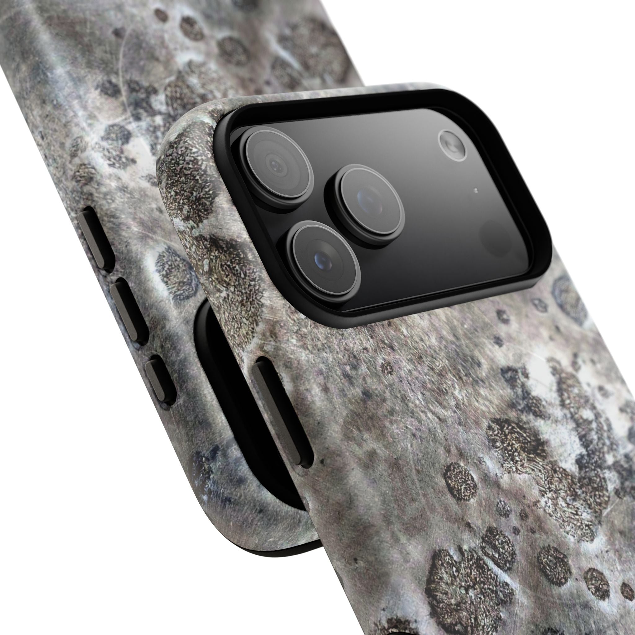 Magnetic iphone case with a Lunar Moon Rock Design is as tough as it looks with 2 layer shell compatible with MagSafe Accessories