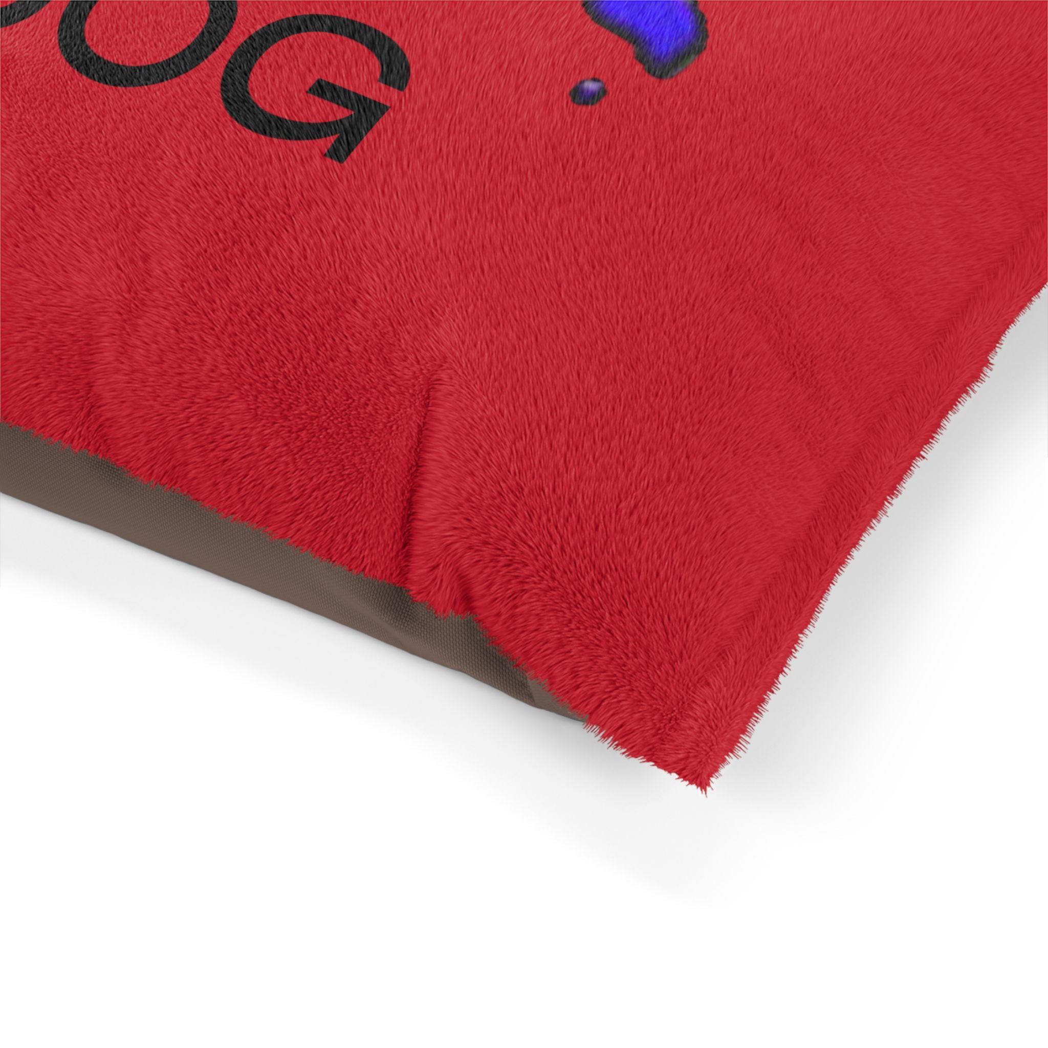 Vibrant Red Dog Bed -  Comfy with LOVE Art Design by Studio Blitz