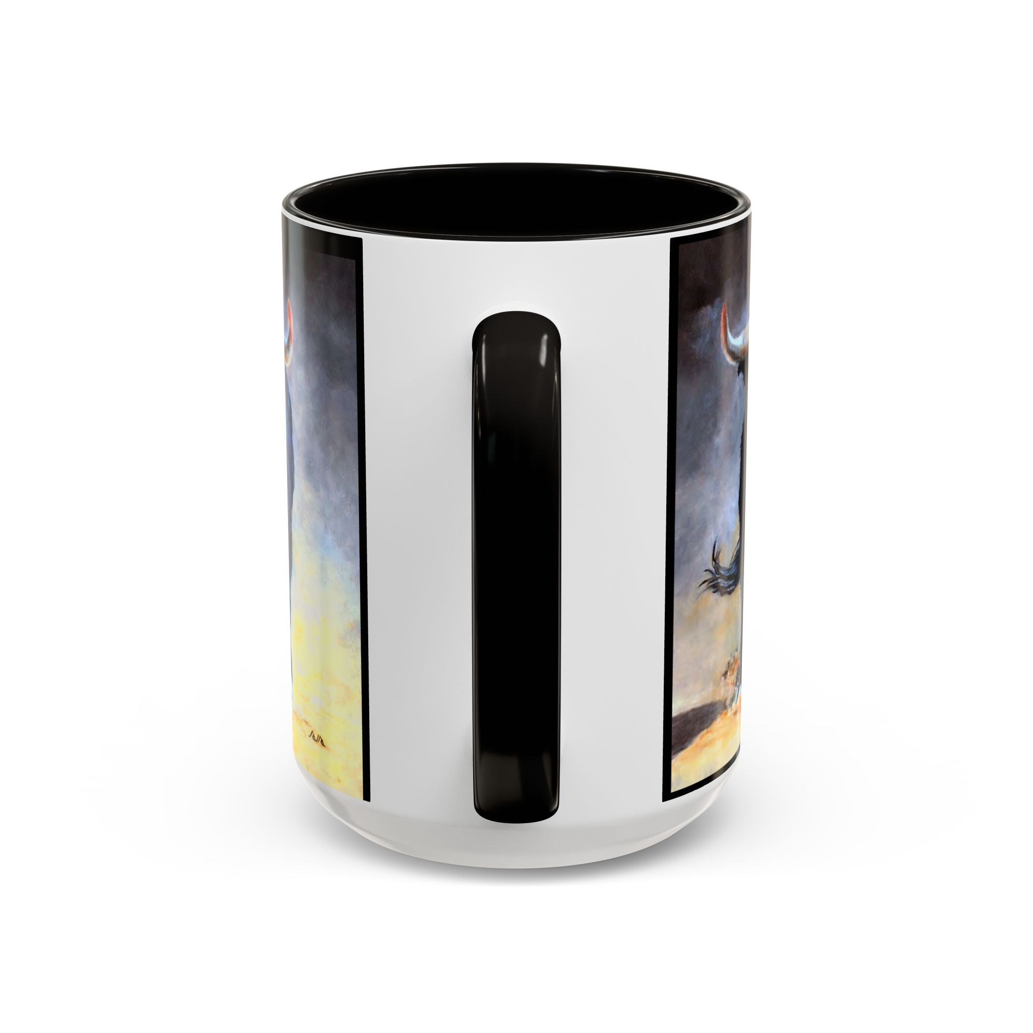 Mugs - premium ceramic 11oz. & 15oz. - artist painted Charging Bull