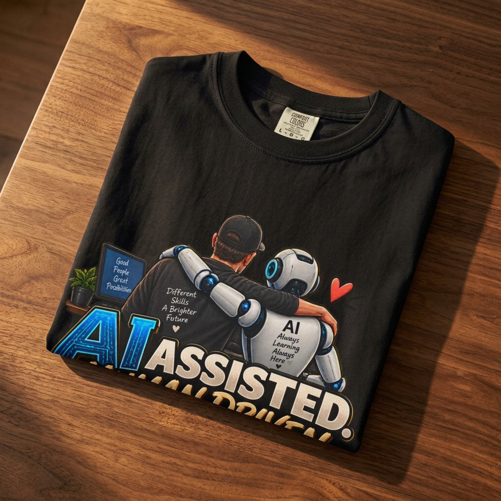 AI Assisted Human Driven Graphic T-Shirt