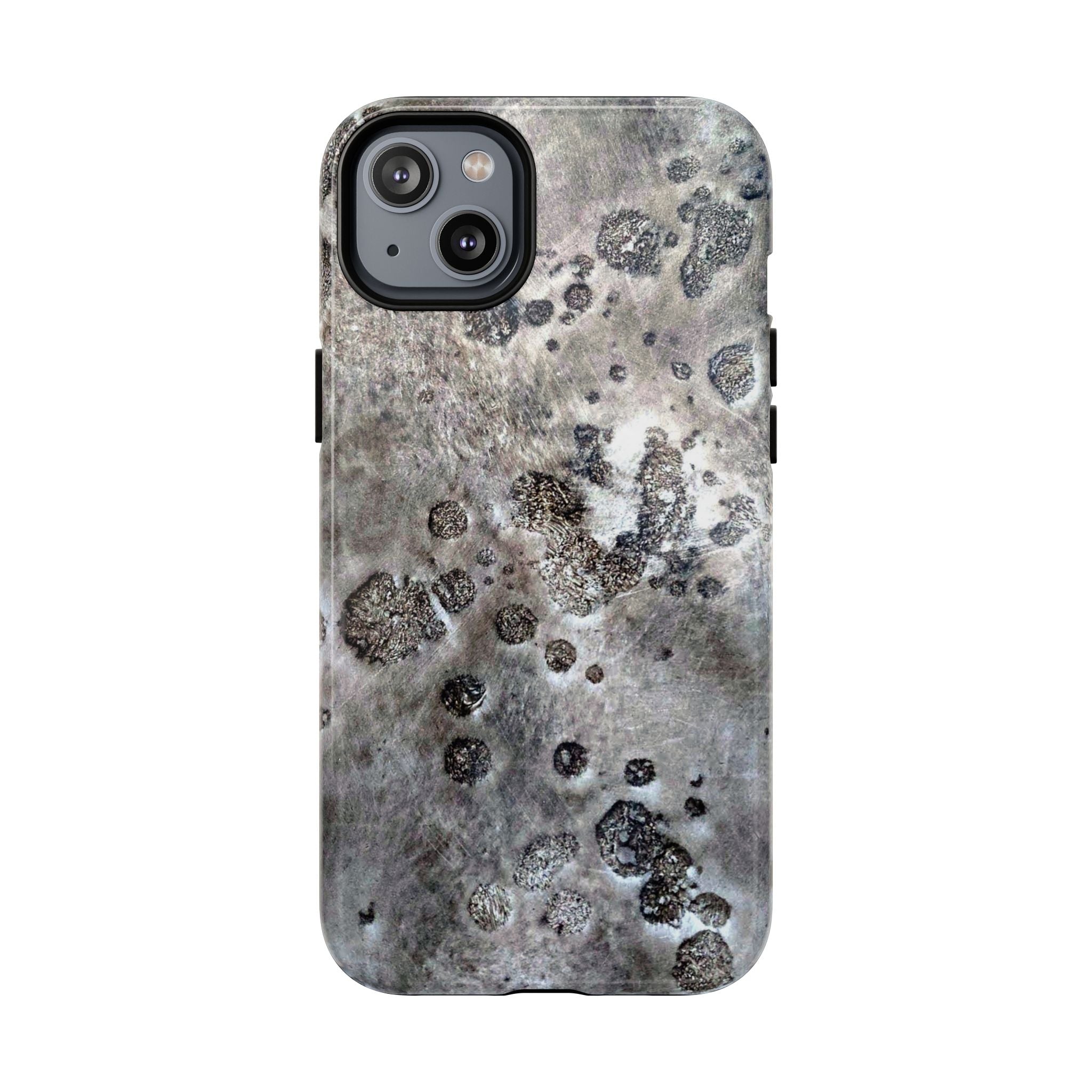 Magnetic iphone case with a Lunar Moon Rock Design is as tough as it looks with 2 layer shell compatible with MagSafe Accessories