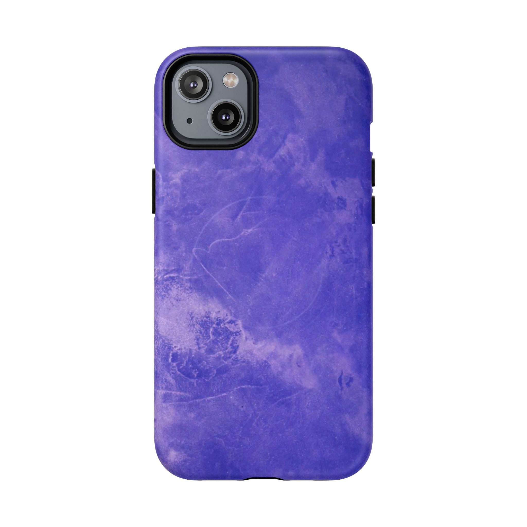 Magnetic iphone case in Blue abstract design with dual layers for toughness and  compatible with MagSafe Accessories