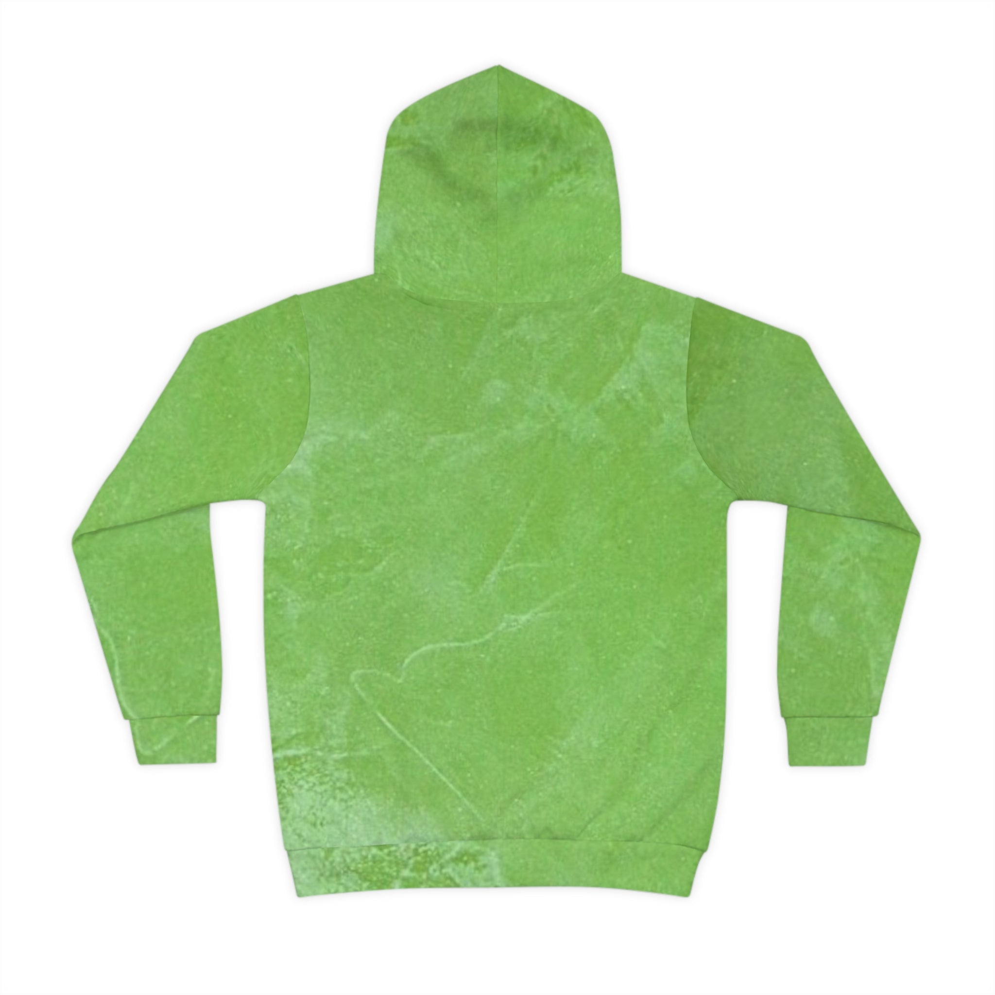 Kids Abstract Green Hoodie — Soft All-Over Print Pullover for Boys & Girls