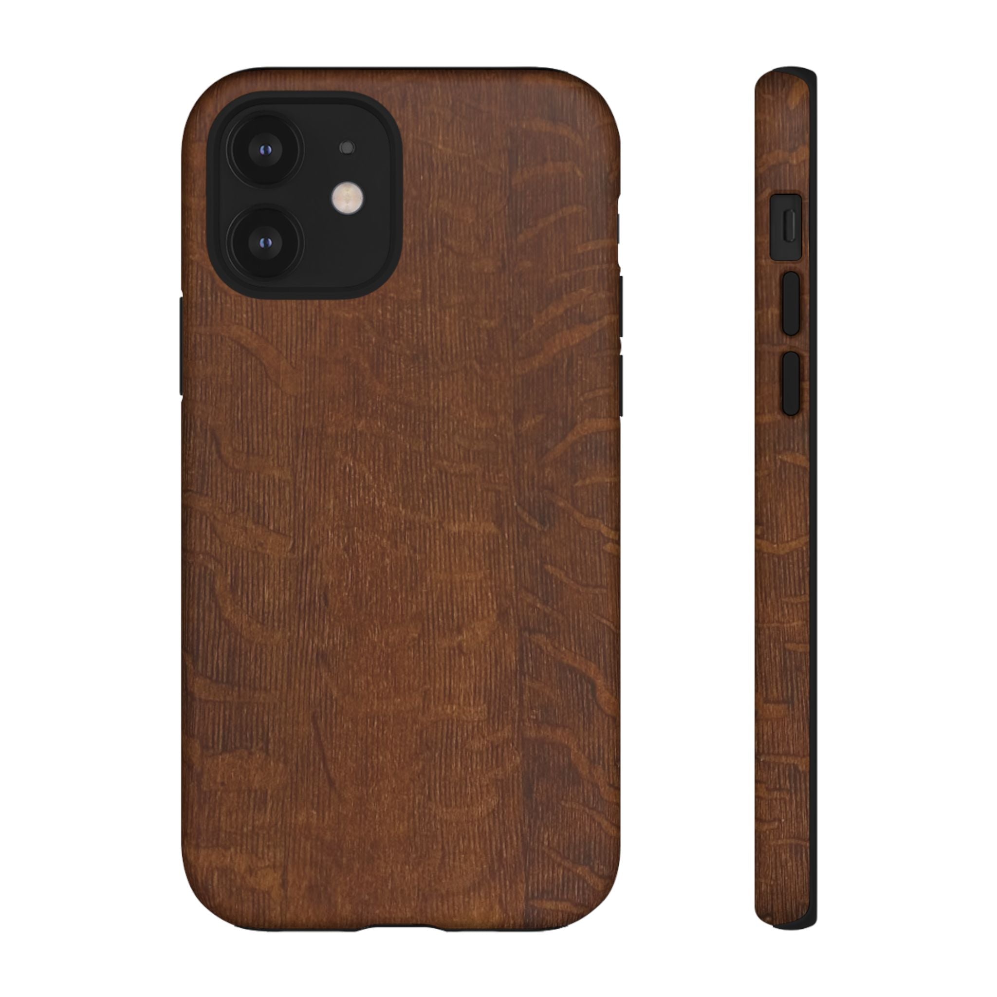 Phone case with 3D Wrap Unique Wood Grain Design - Tough and Durable in Glossy or Matte finish