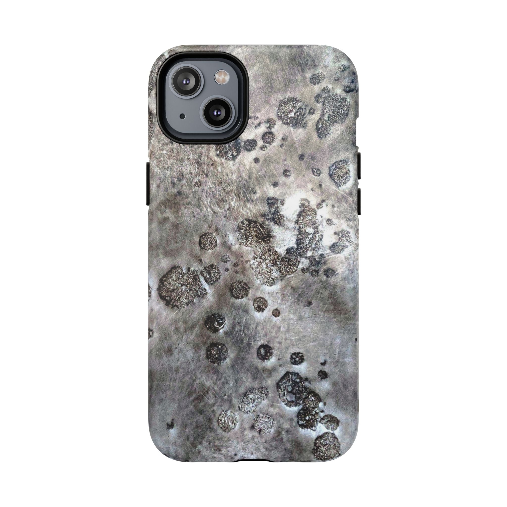 Magnetic iphone case with a Lunar Moon Rock Design is as tough as it looks with 2 layer shell compatible with MagSafe Accessories