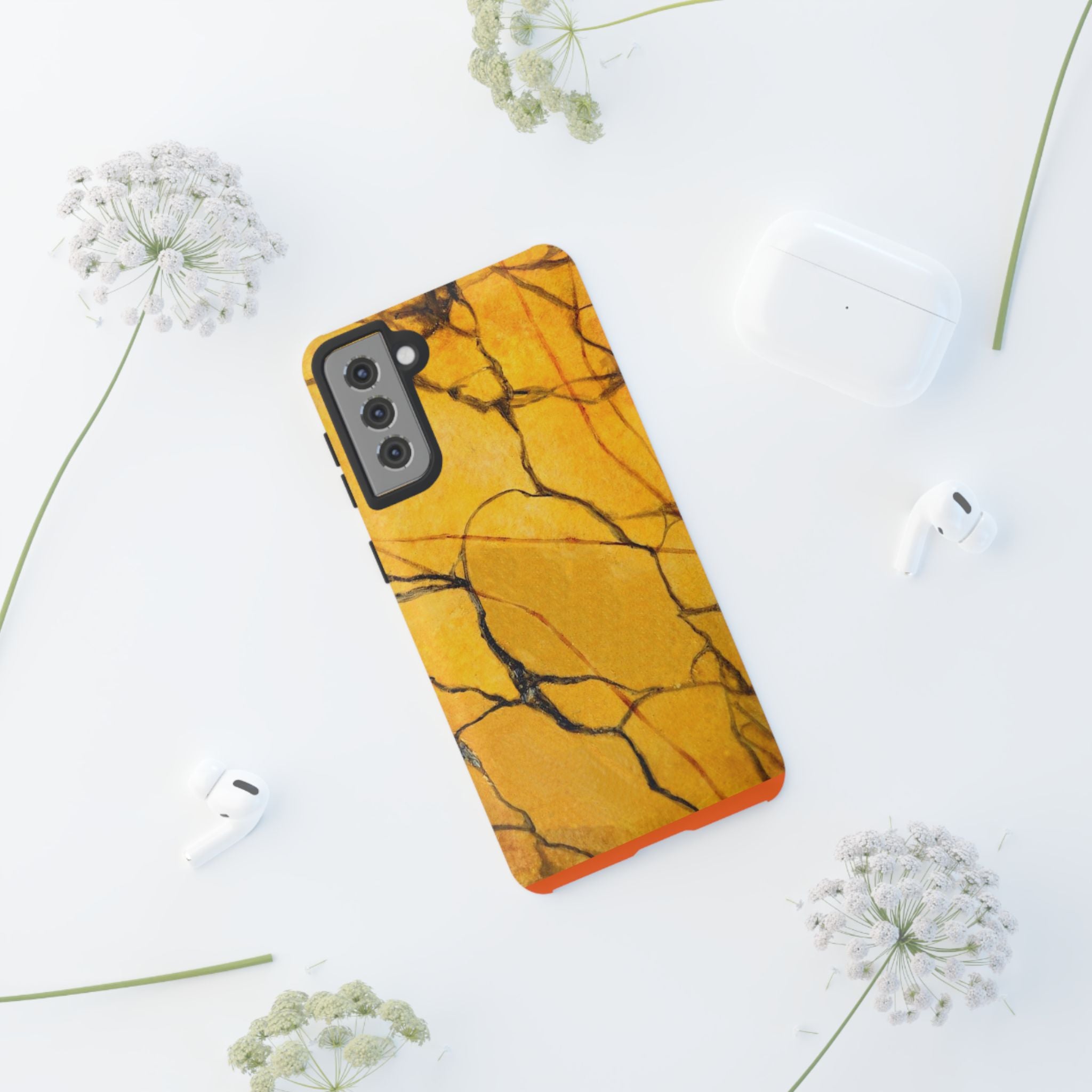 Phone Case - Sexy Gold Marble Design with Tough Protective Cover