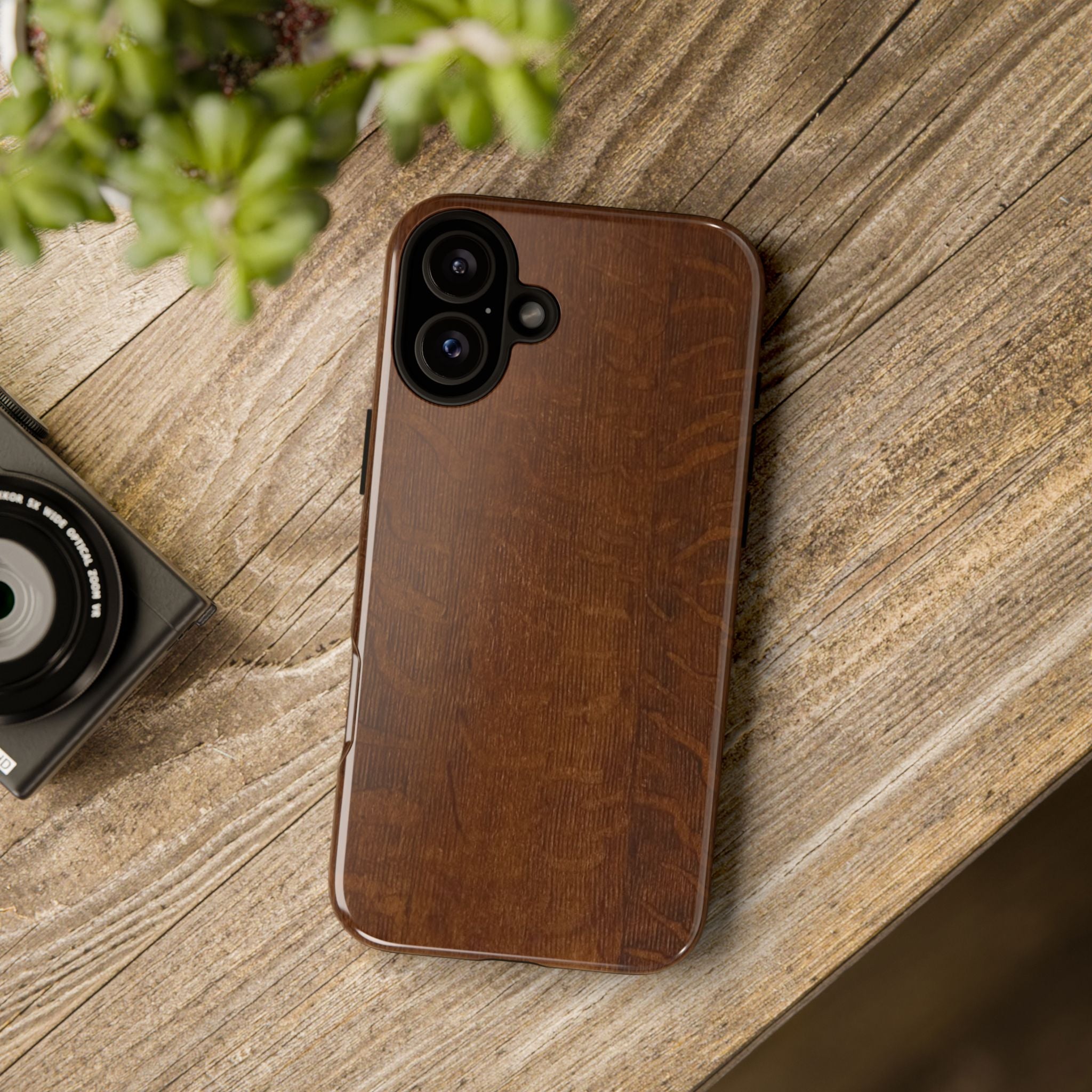 Phone case with 3D Wrap Unique Wood Grain Design - Tough and Durable in Glossy or Matte finish