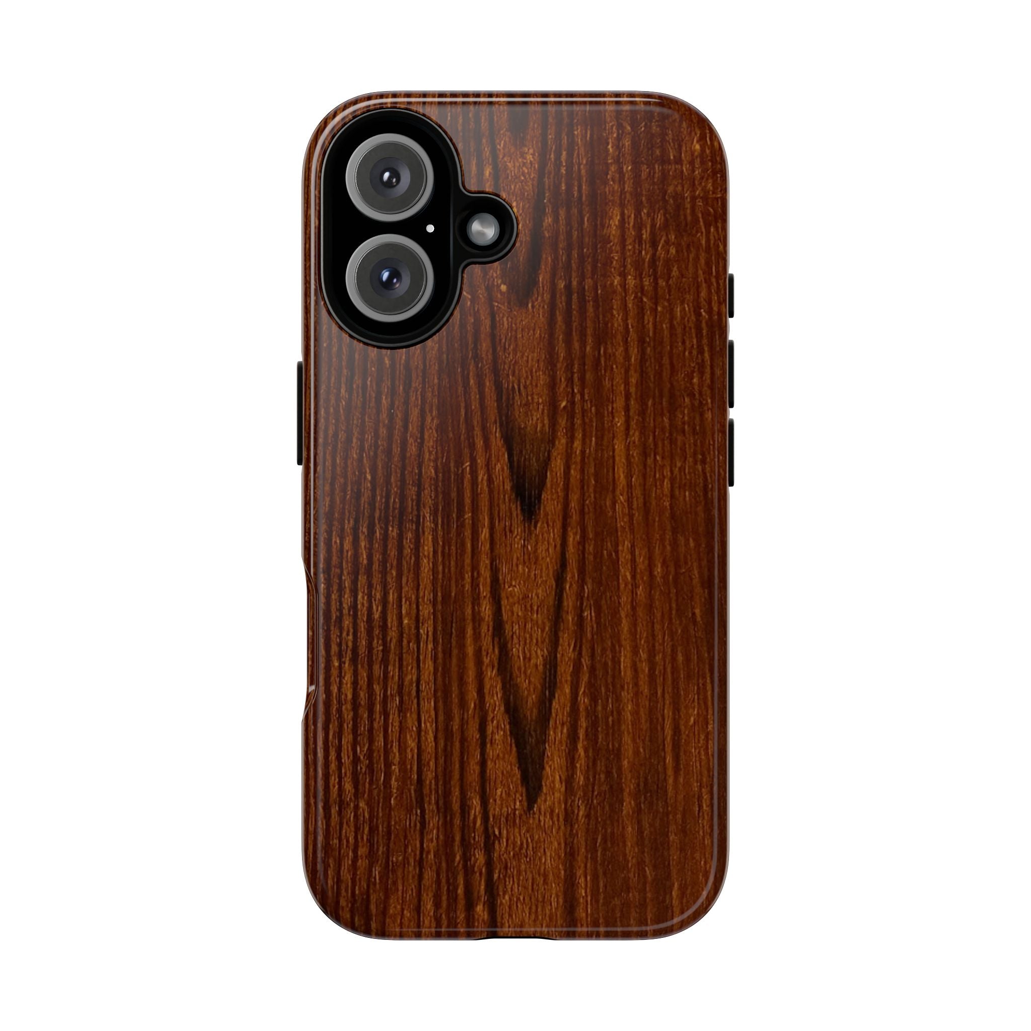 Phone Case in Fine Wood Grain Design with rustic, rugged good looks with toughness and durability for UV and impact resistance protection