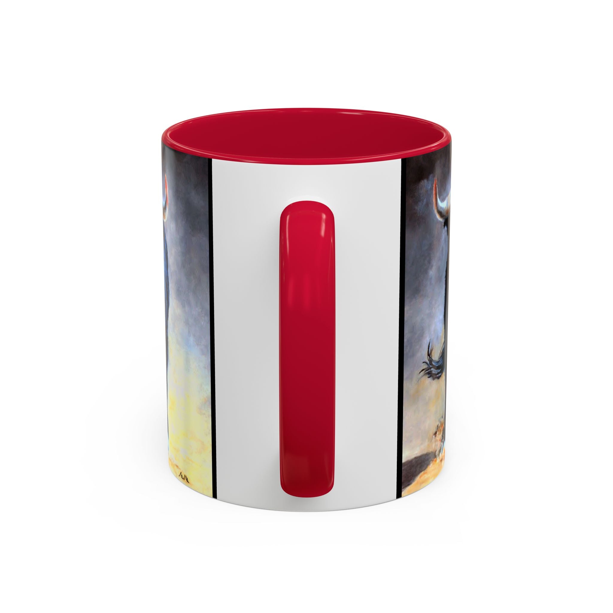 Mugs - premium ceramic 11oz. & 15oz. - artist painted Charging Bull