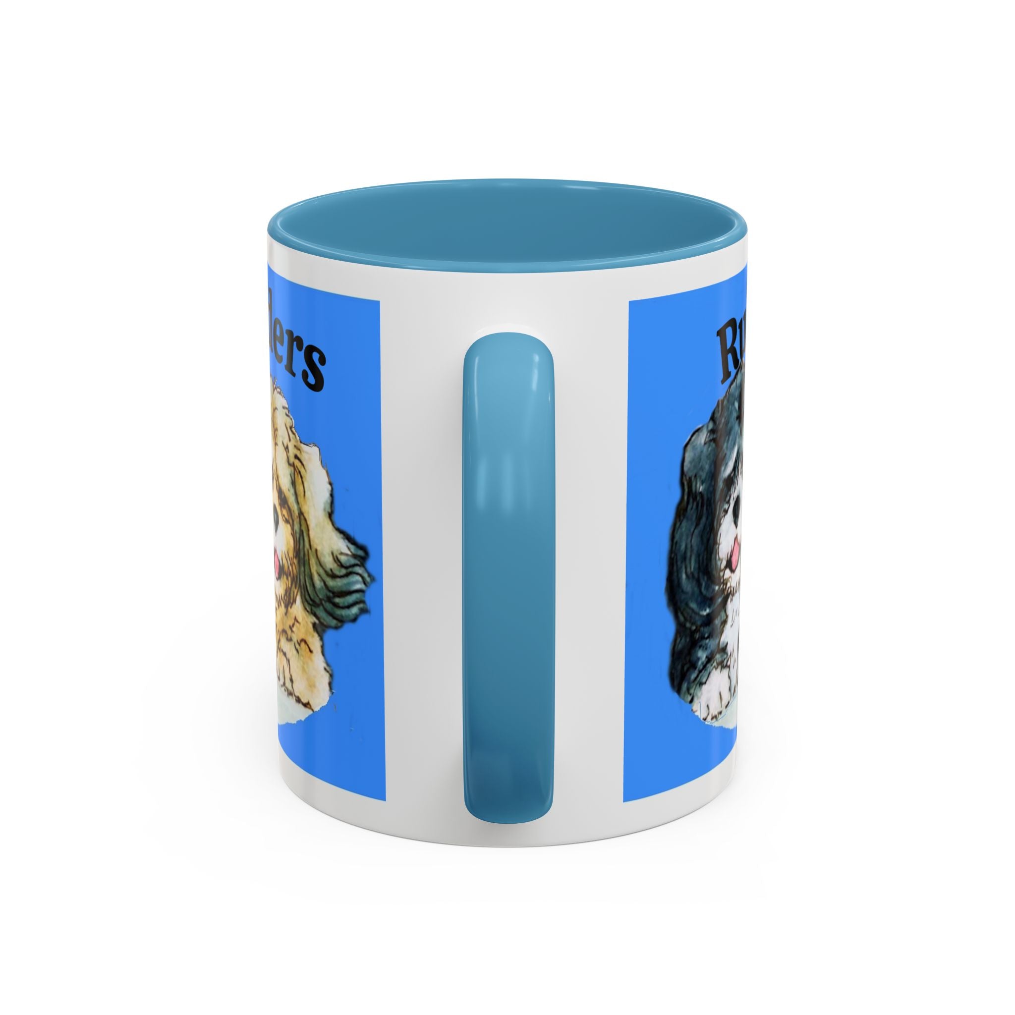 Ruff Riders Dog Mug — Cute Dog Car Riding Duo Accent Mug (11/15oz)