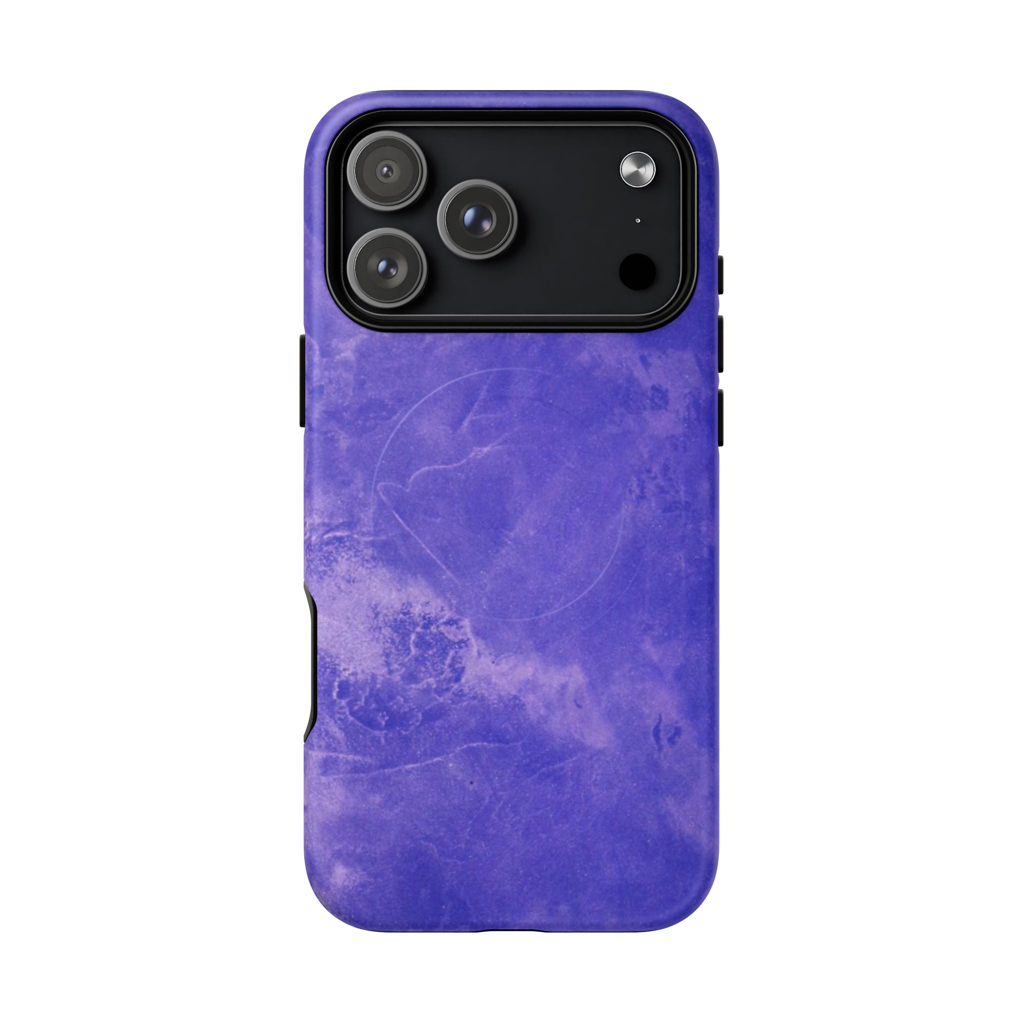 Magnetic iphone case in Blue abstract design with dual layers for toughness and  compatible with MagSafe Accessories