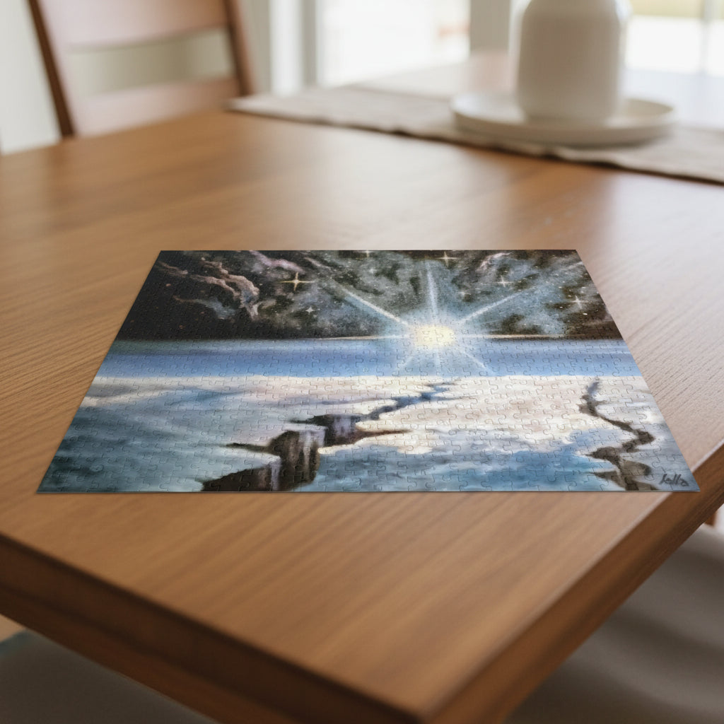 Jigsaw Puzzle with a Cosmic Galaxy full of Stars
