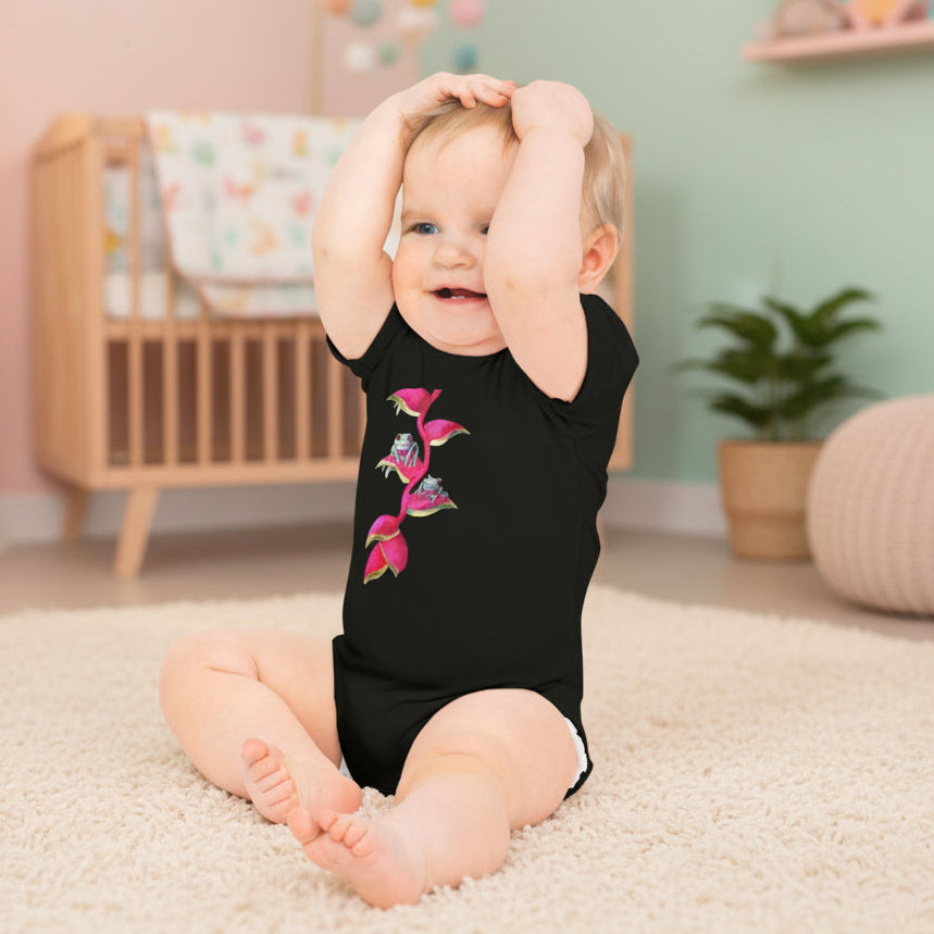 Adorable baby bodysuit 0 mos - 12-18 mos - 3 colors - 95% cotton