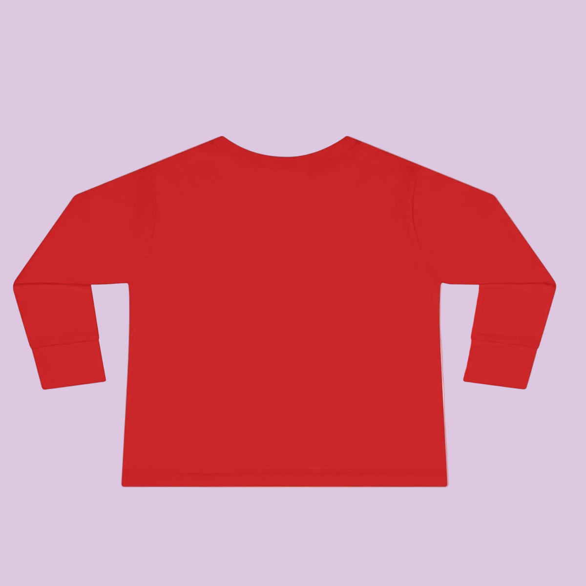 Child's Red long-sleeve shirt shown from back