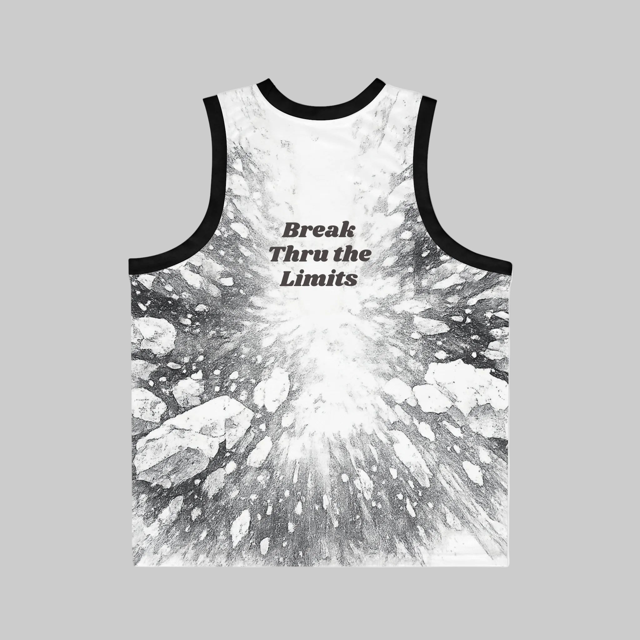 Explosive basketball jersey with motivational message to keep you going. XS-4XL 100% polyester