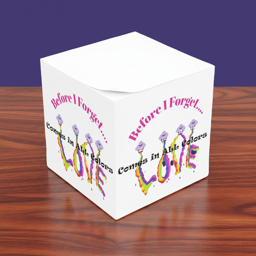 Colorful 'Before I Forget' and LOVE Comes in All Colors NOTE CUBE 700 sheets