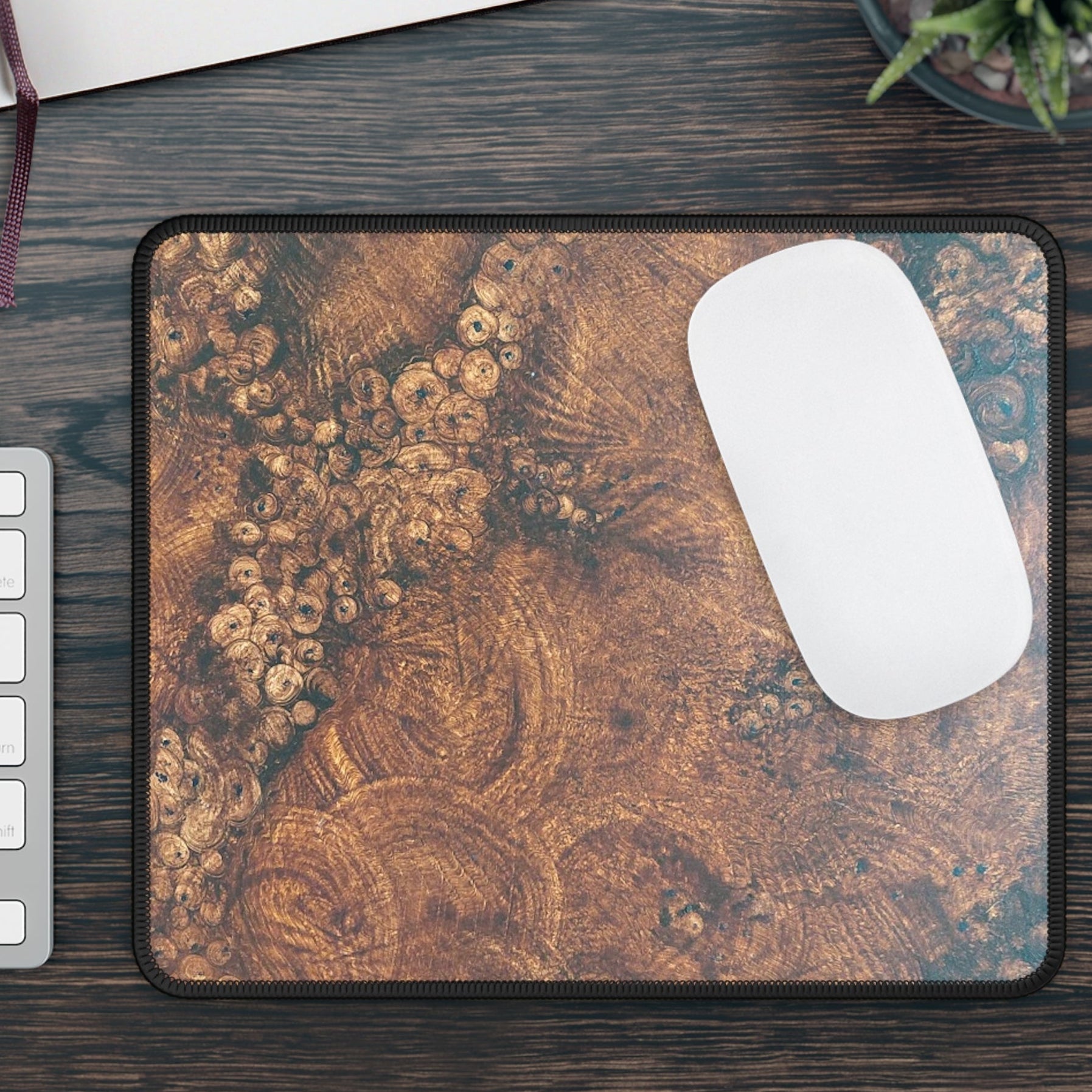 Mouse pad with artist painting of Burl Wood design 