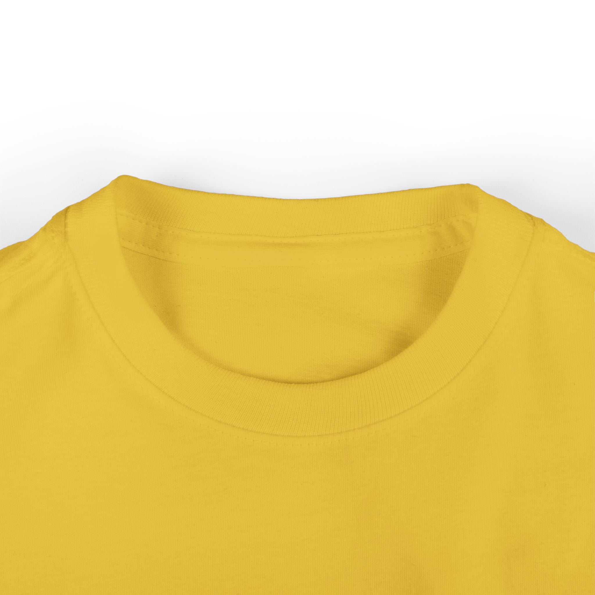 view of butter toddler tee ribbed knit collar 