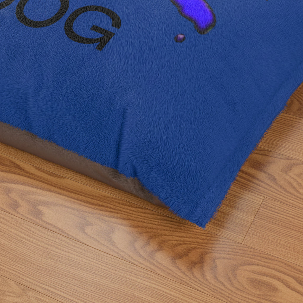 Close up view of dog bed shows comfy material but strong yet soft