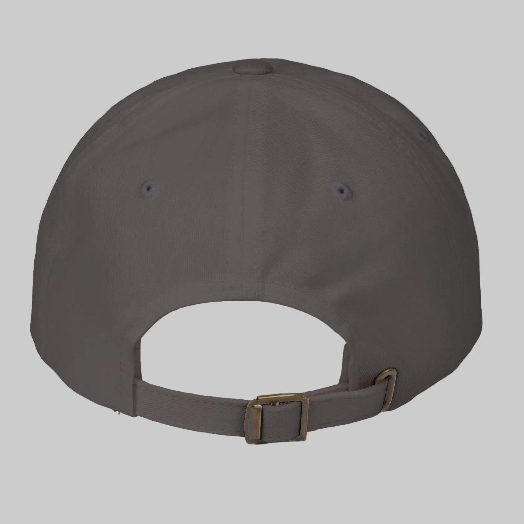 Dark Gray_dad's cap shows_eyelets_for_breathing_and_adjustable_strap