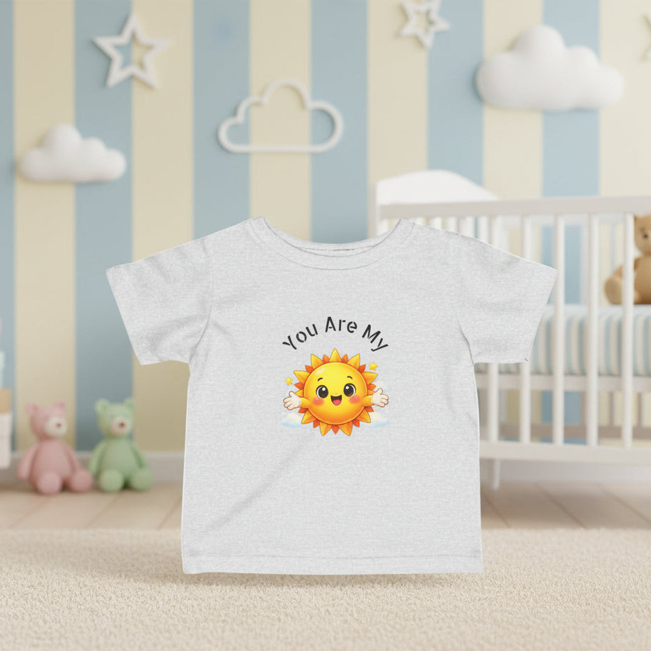 Heather Toddler Tee with adorable, happy Graphic for 6mos-24mos. 