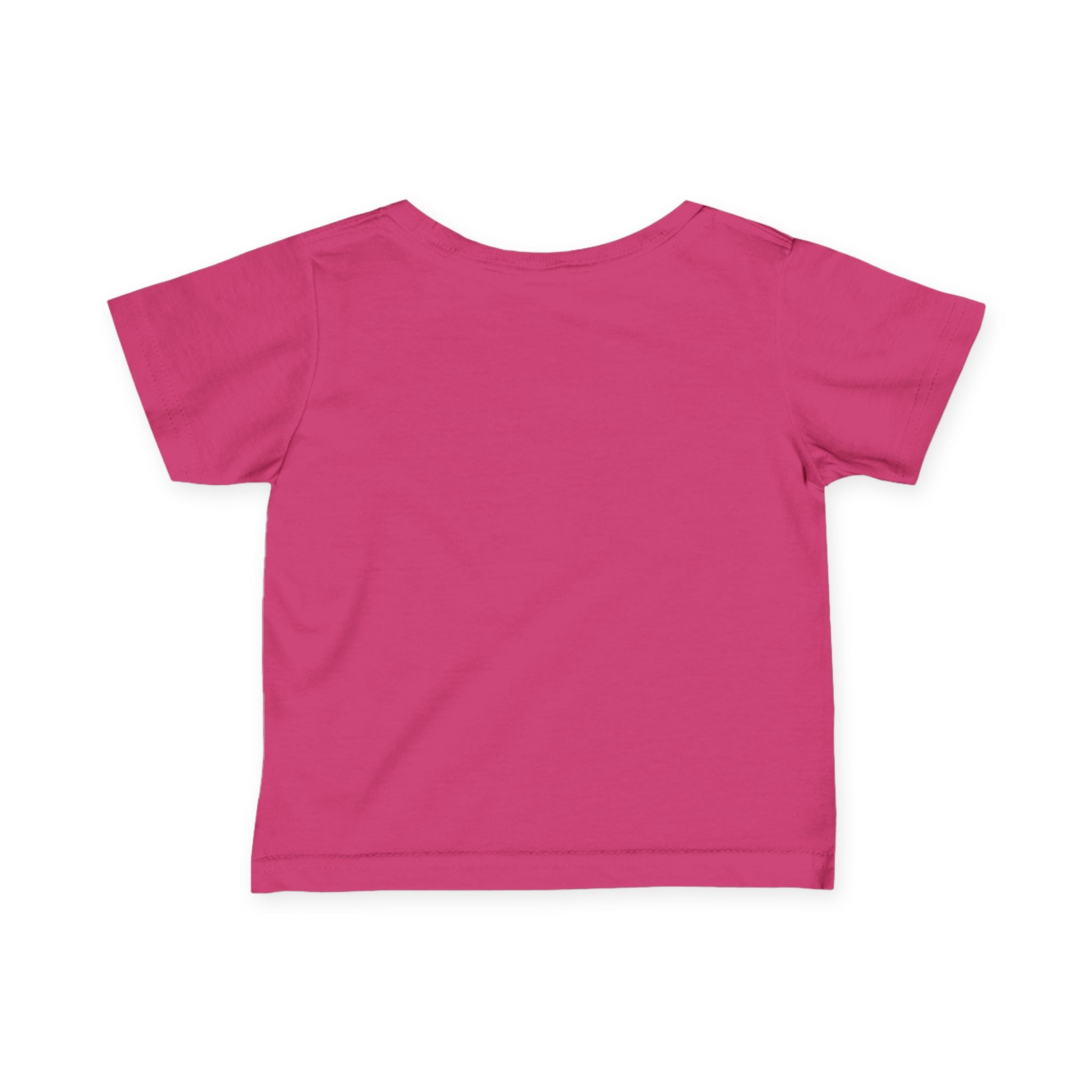 back view of hot pink toddler tee