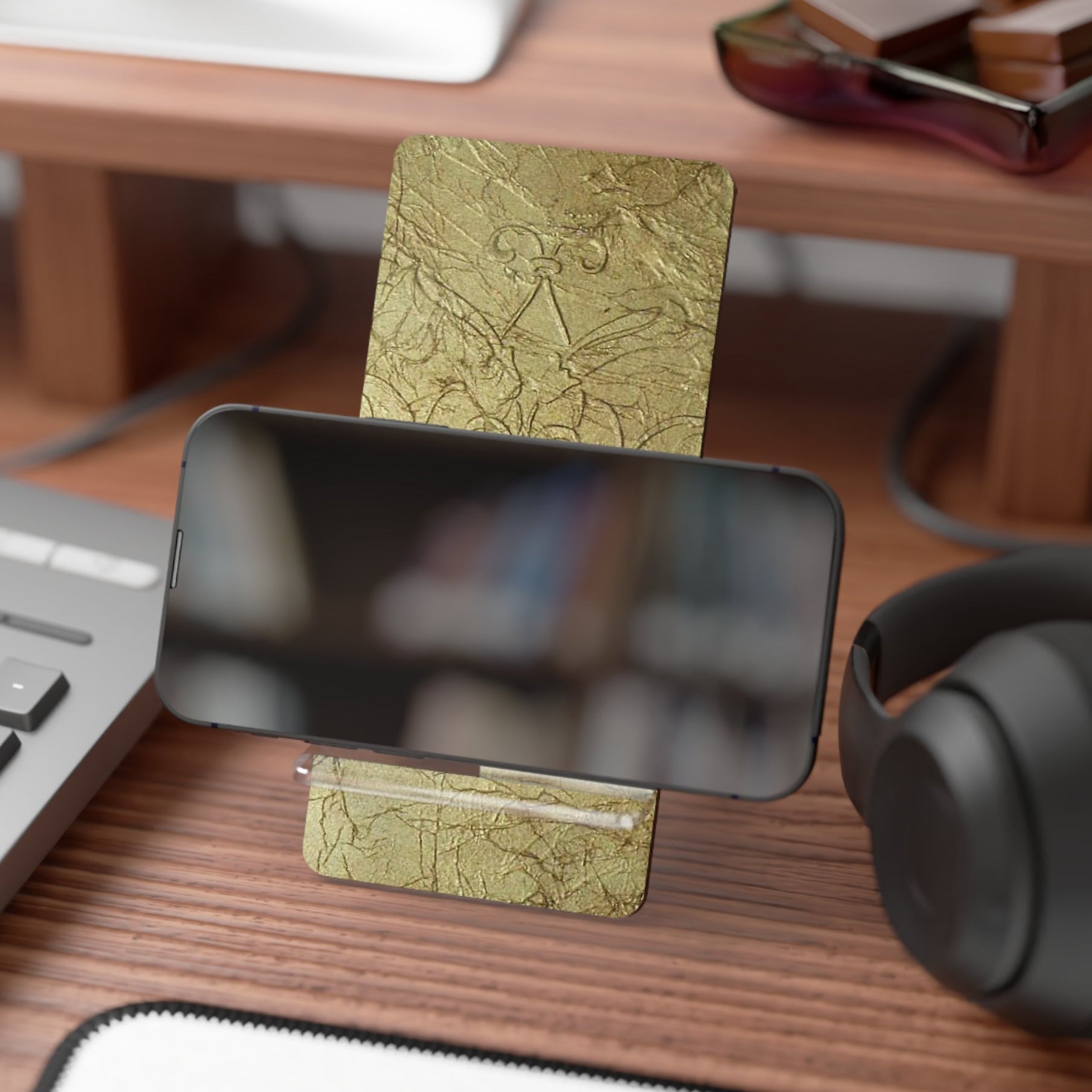 Very Attractive, Convenient and sturdy gold phone stand