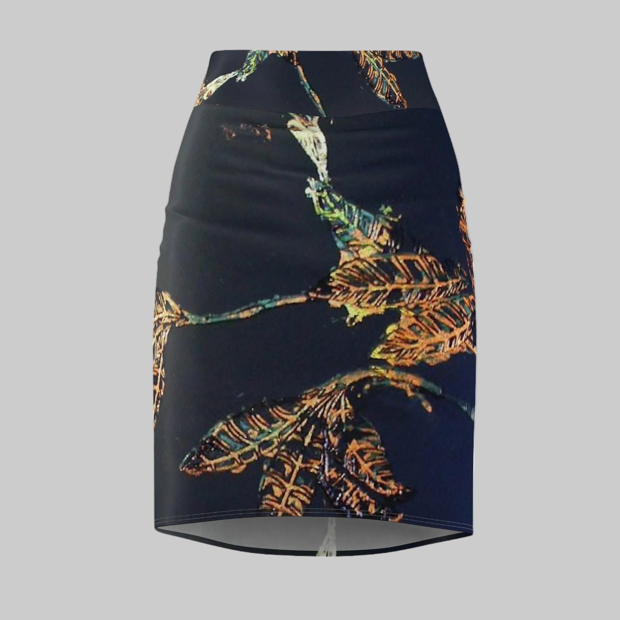 Pencil Skirt in moody darks and bright golds will turn heads and will be  especially in season this fall.