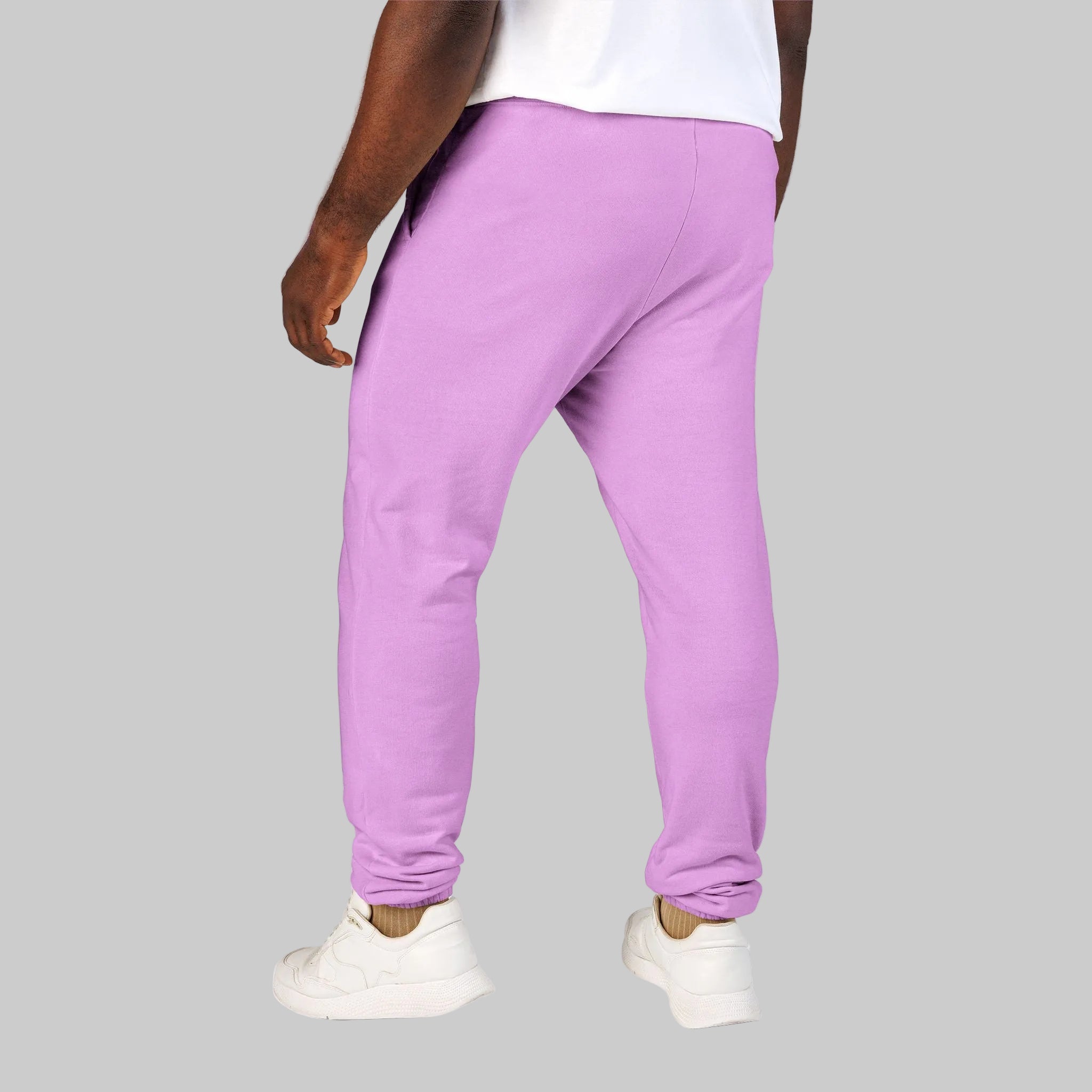 rear view of sweatpants for men or women's in Neon Violet color S-2XL