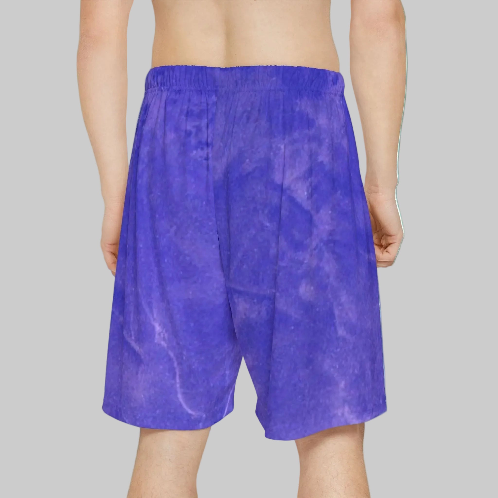 Blue Abstract Design on Men's  Athletic Shorts will become a go to in warm weather or for working out.