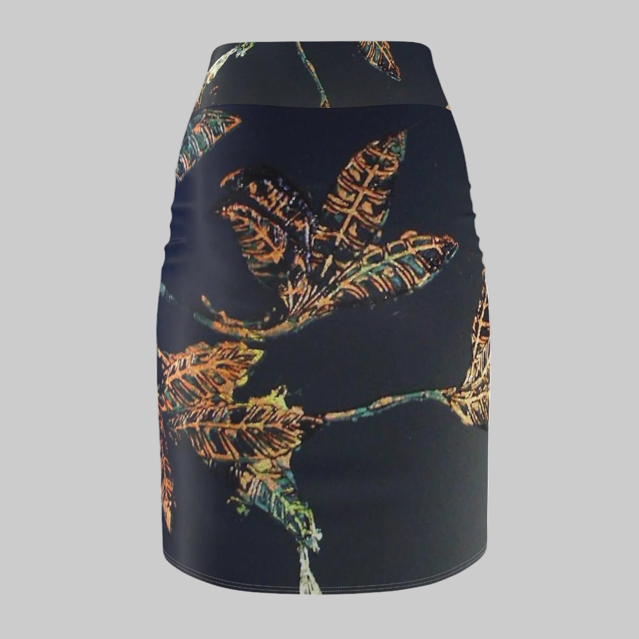 High waisted Pencil Skirt with four way stretch moves with you and creates a flattering figure.