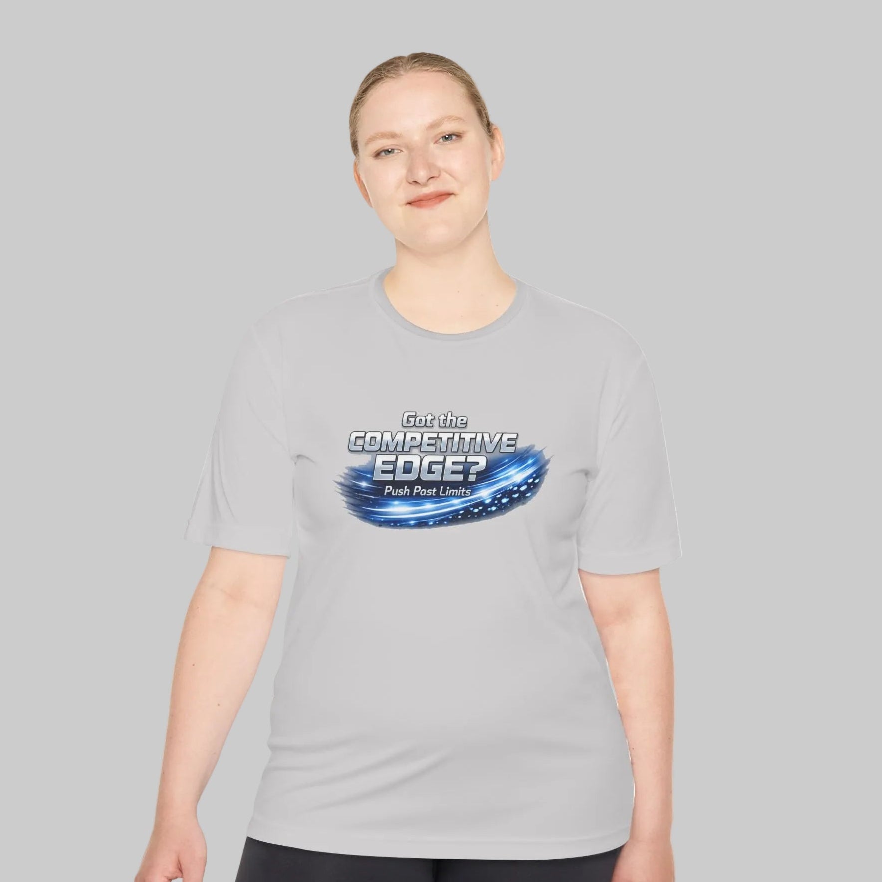 Silver t-shirt with a cool motivational graphic 