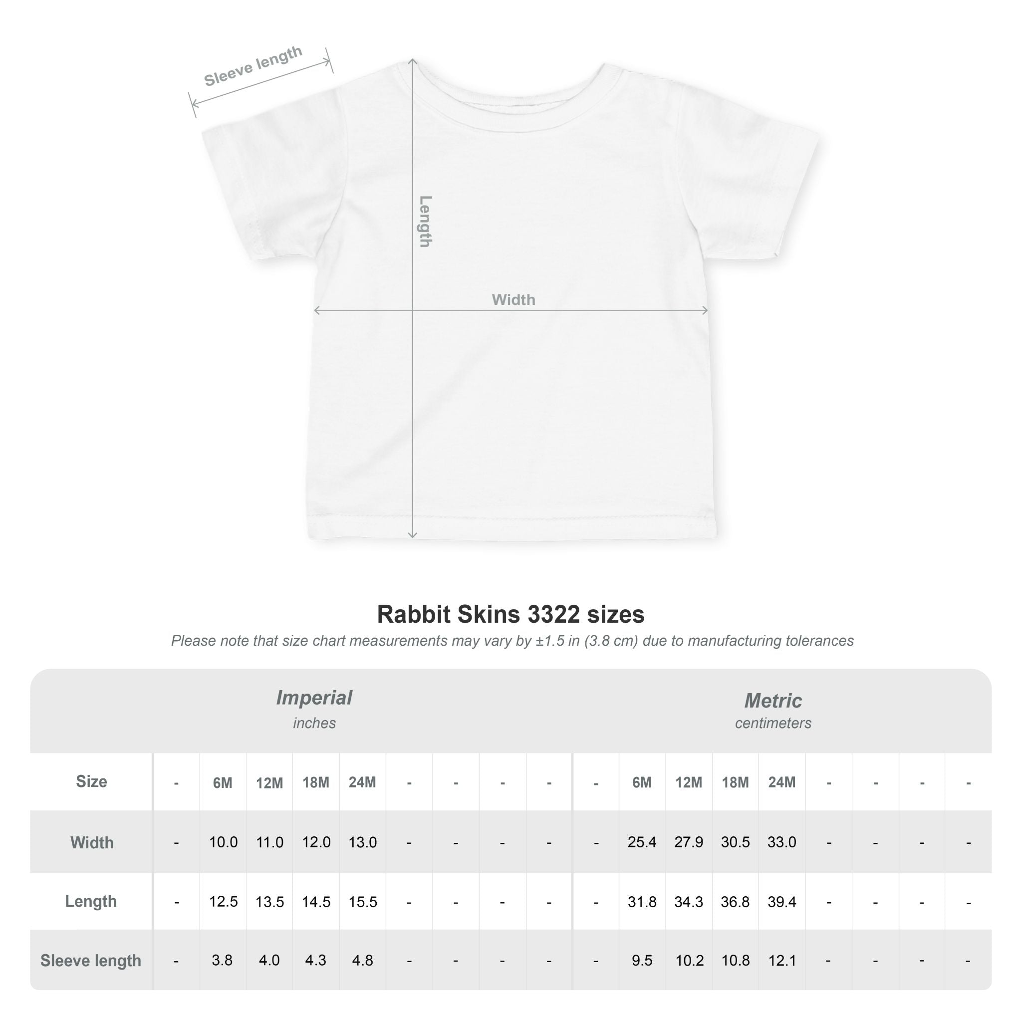 toddler t-shirt size chart