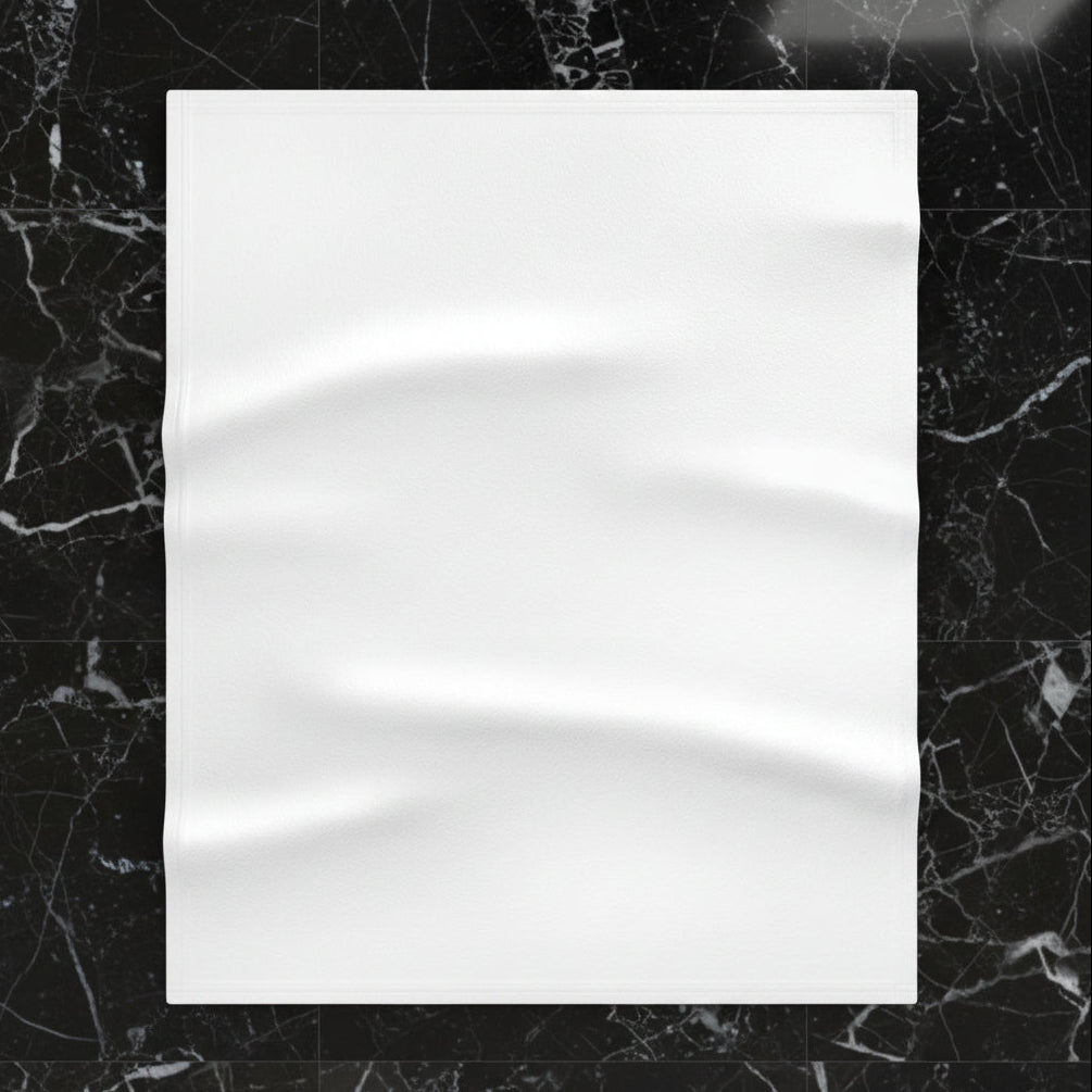White soft back of abstract throw blanet