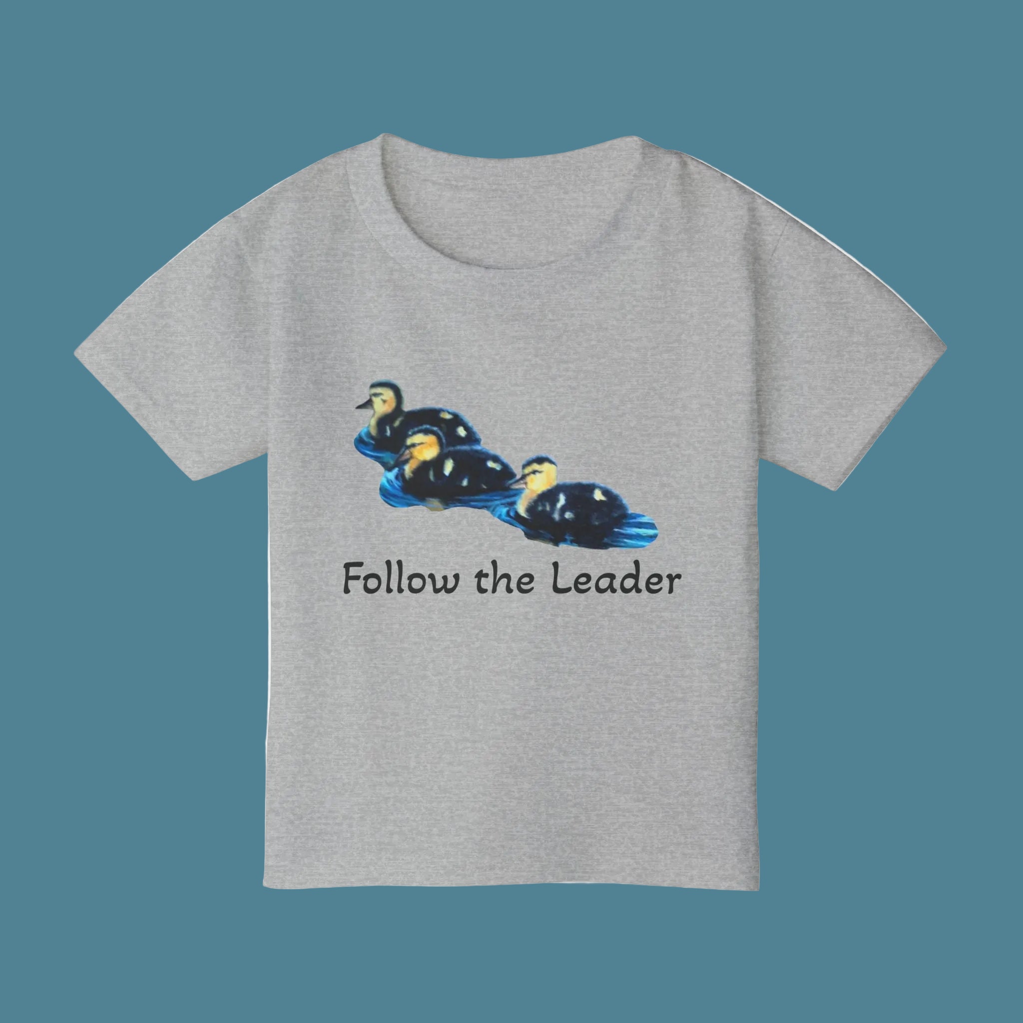 Sport Grey kids t shirt - with adorable ducklings on front and back