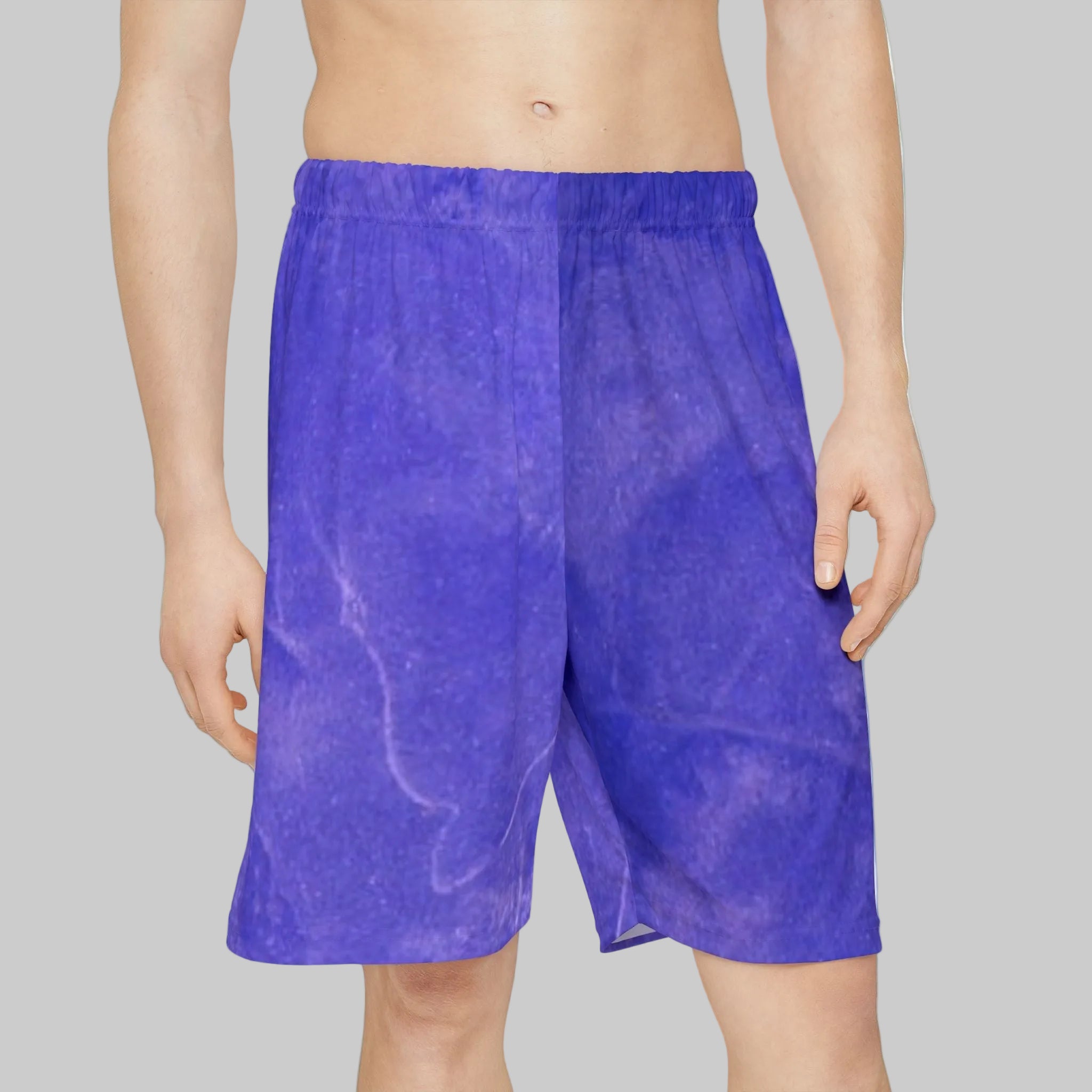 Men's Light Weight Abstract Blue Design Shorts in 100% polyester keeps you dry and cool with plenty of room for omfort. 
