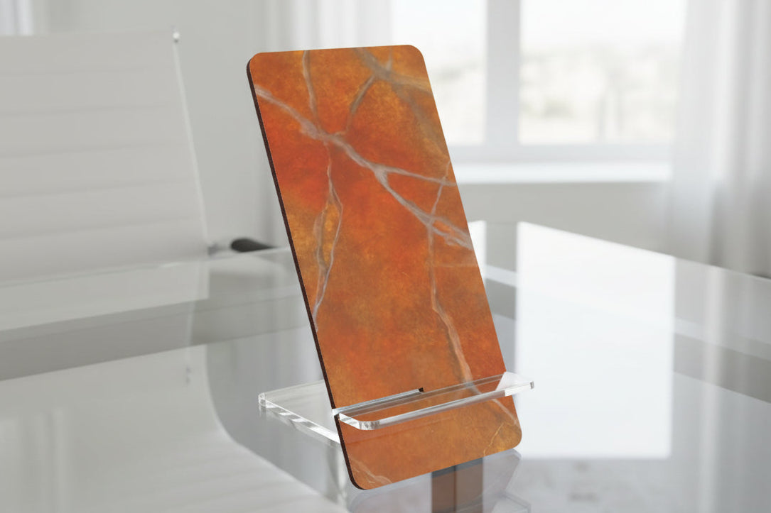 Phone stand with a marble-like design - convenient and sturdy