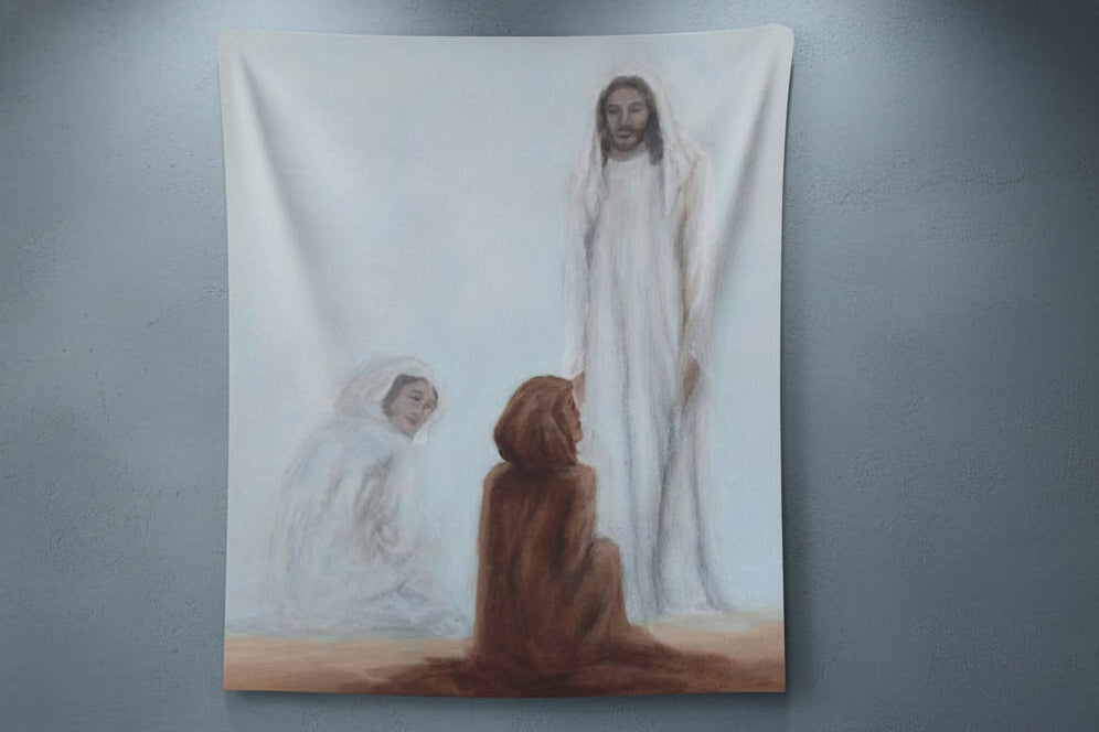Painted Tapestry with Jesus will bring calmness and reflection in the room