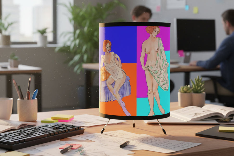 Lamp of Colorful paintings of vintage-style Divas
